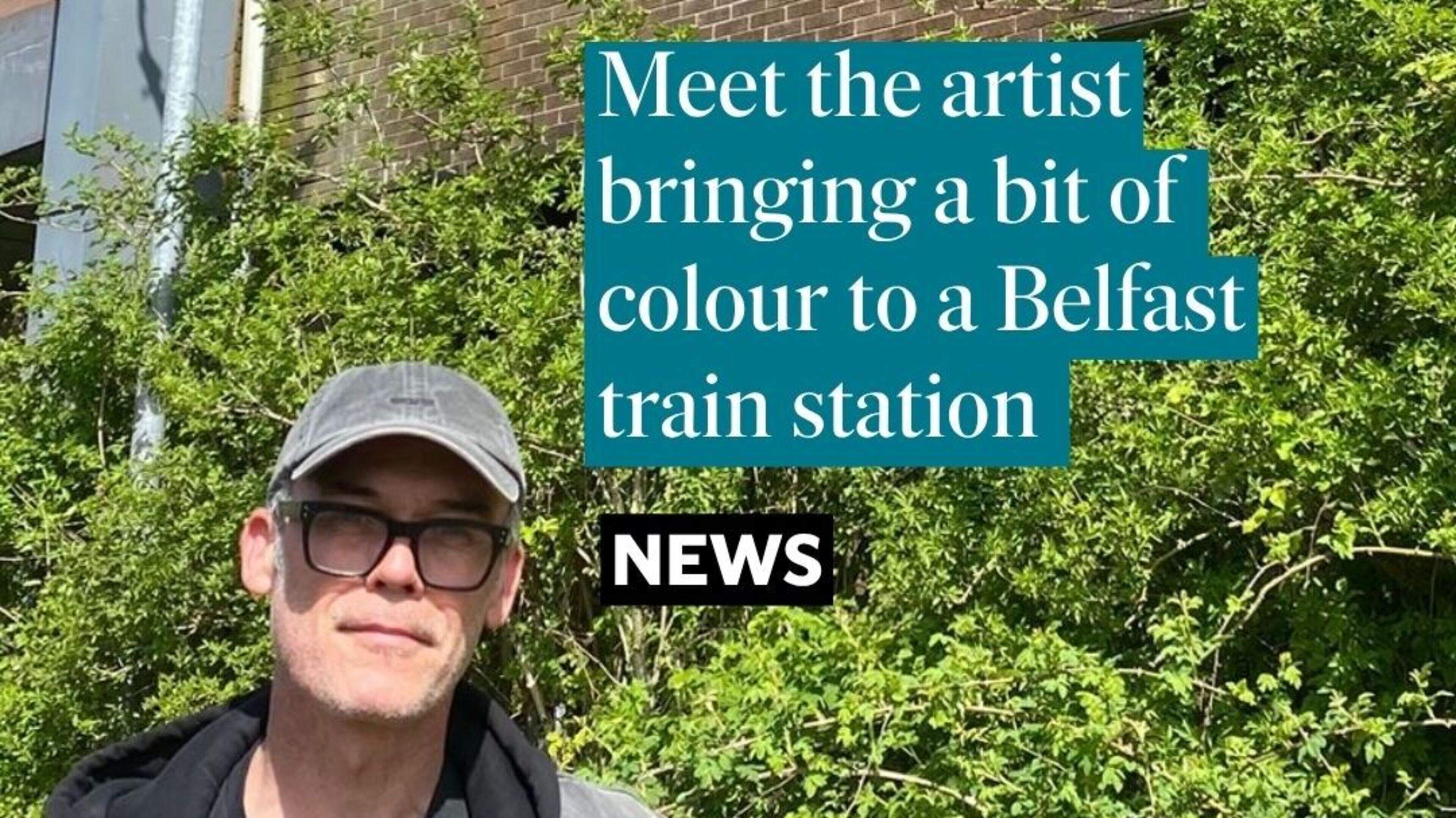 Meet the artist whose bold work is bringing new life to Belfast train station