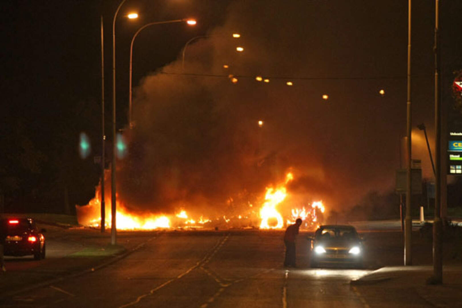Bus torched in Newtownabbey riot | Belfast Telegraph