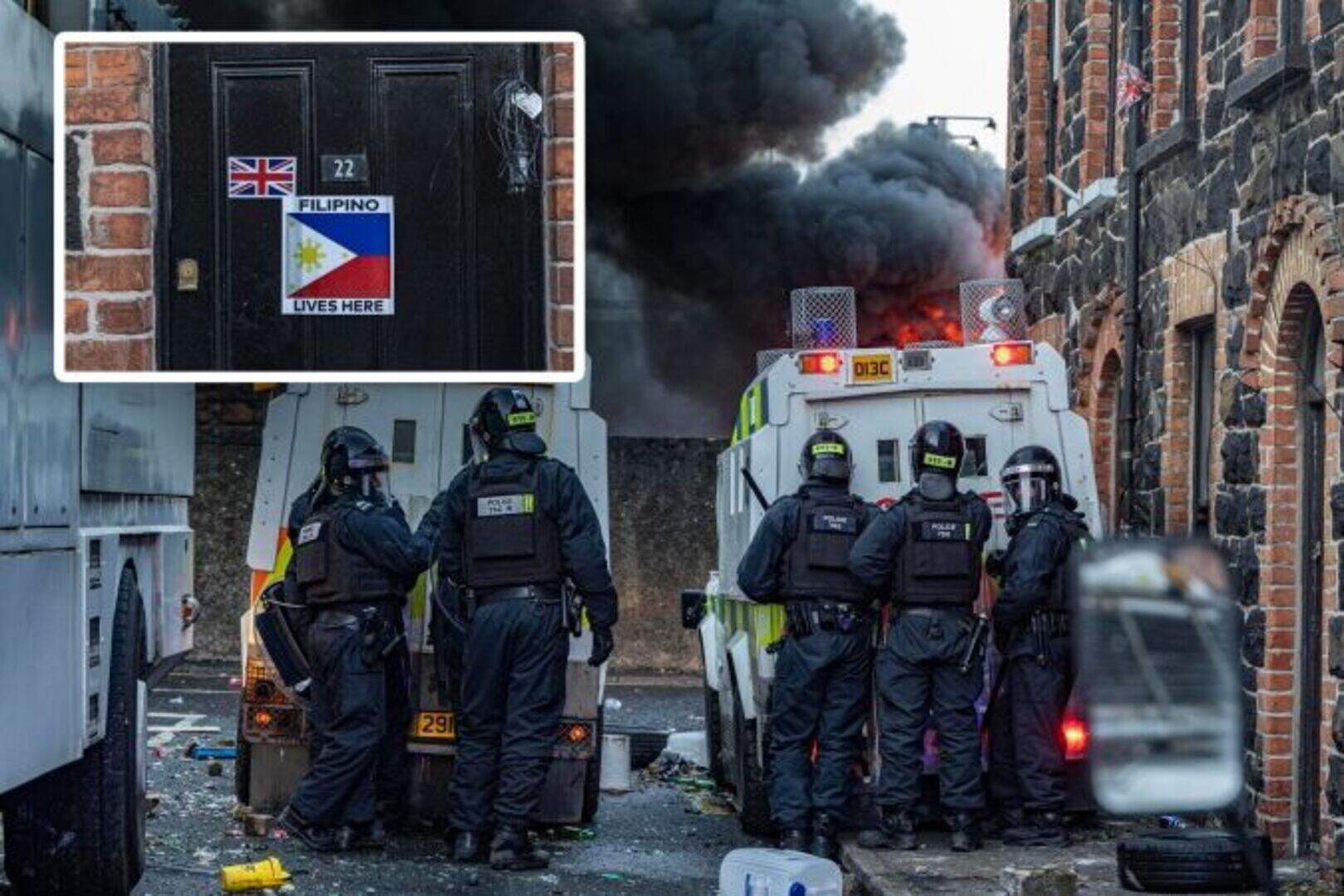 Ballymena riots: Four arrests made after car torched as violence ...
