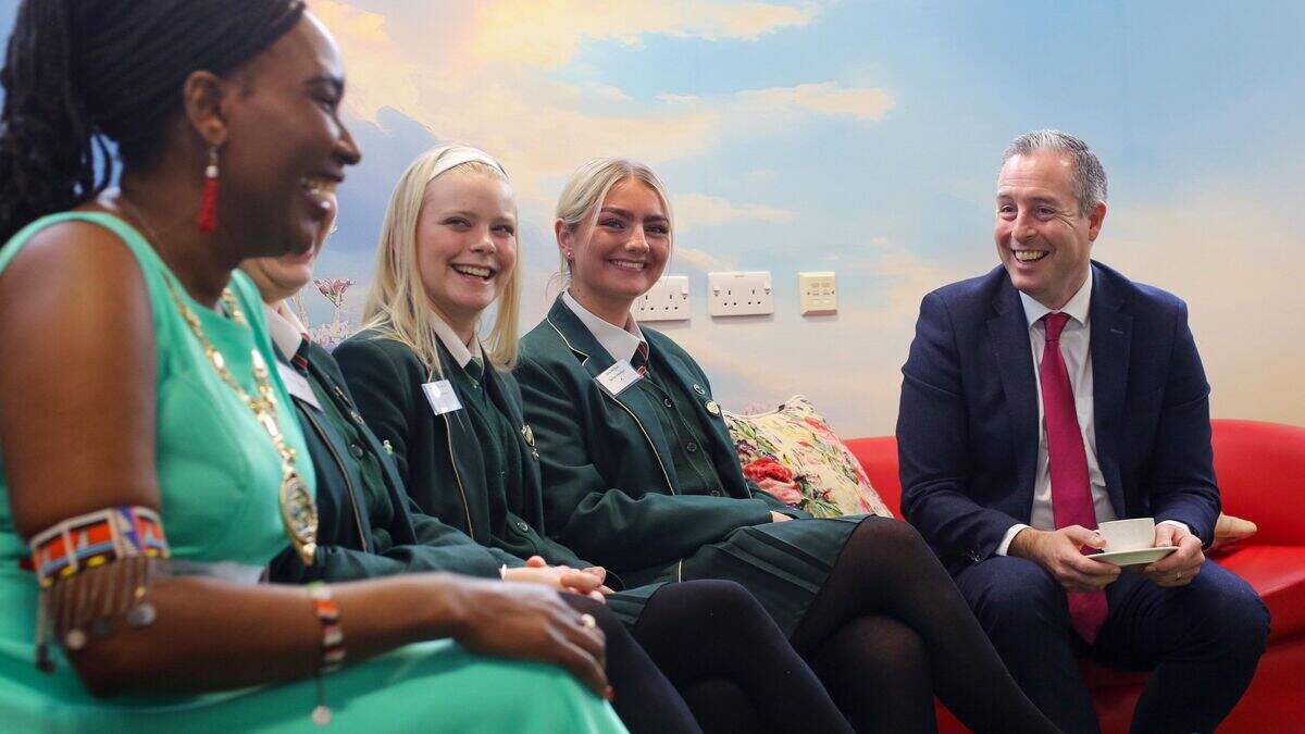 All smiles as Derry mayor joins Givan during visit to St Cecelia’s ...