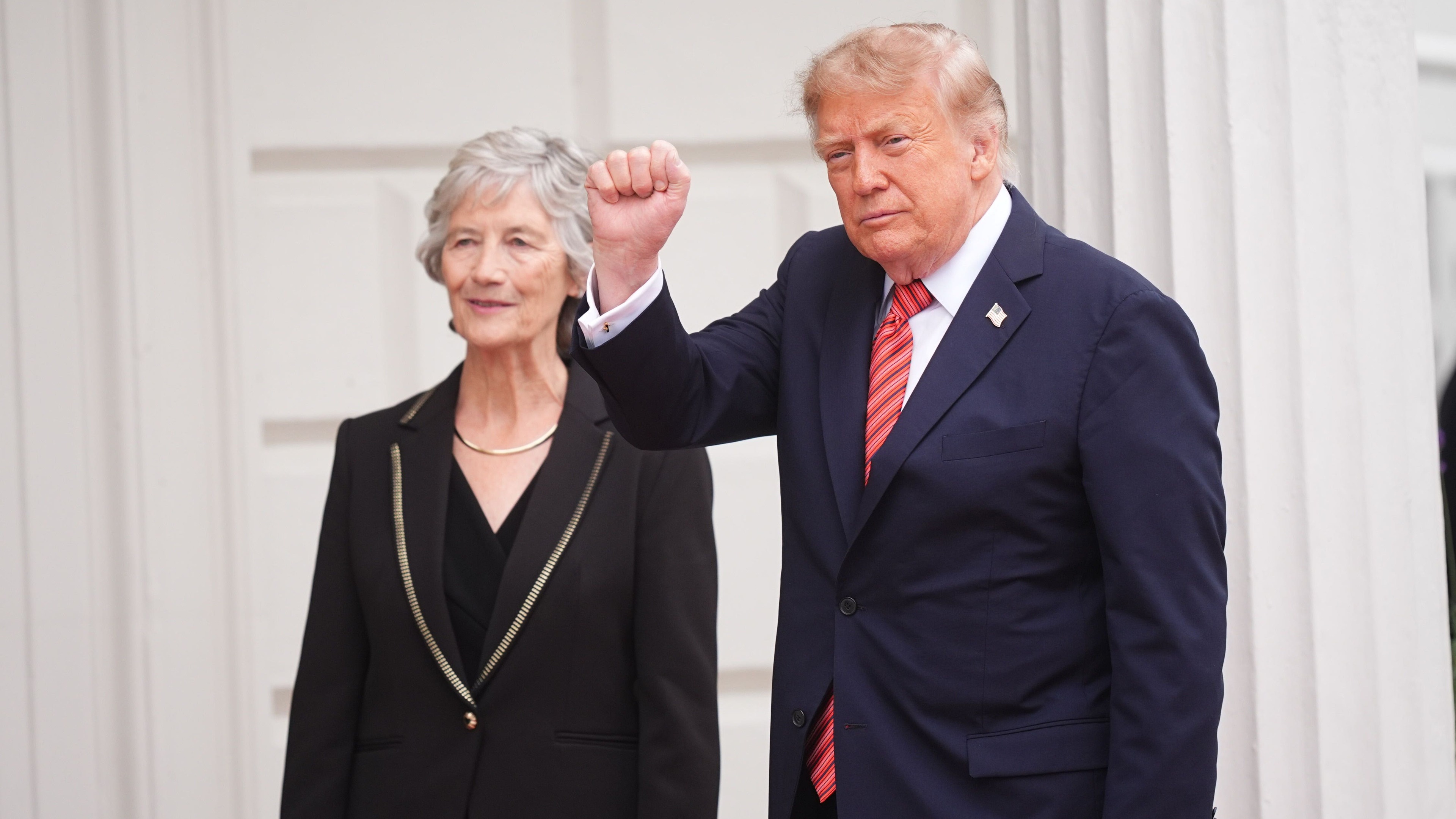 Donald Trump meets Irish president Catherine Connolly at start of two-day visit