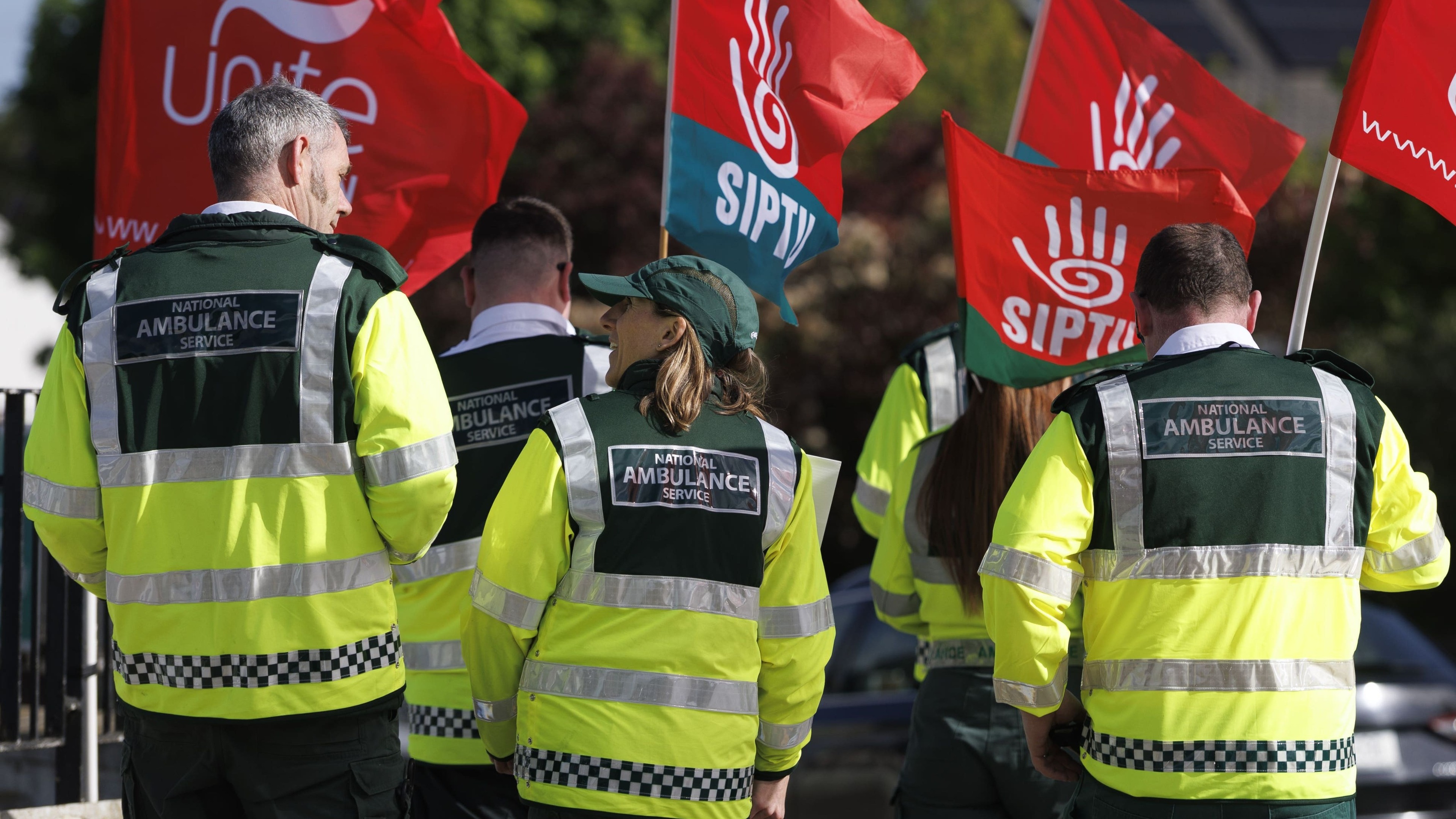 ‘We don’t want to be here’, say ‘fed up’ striking ambulance workers