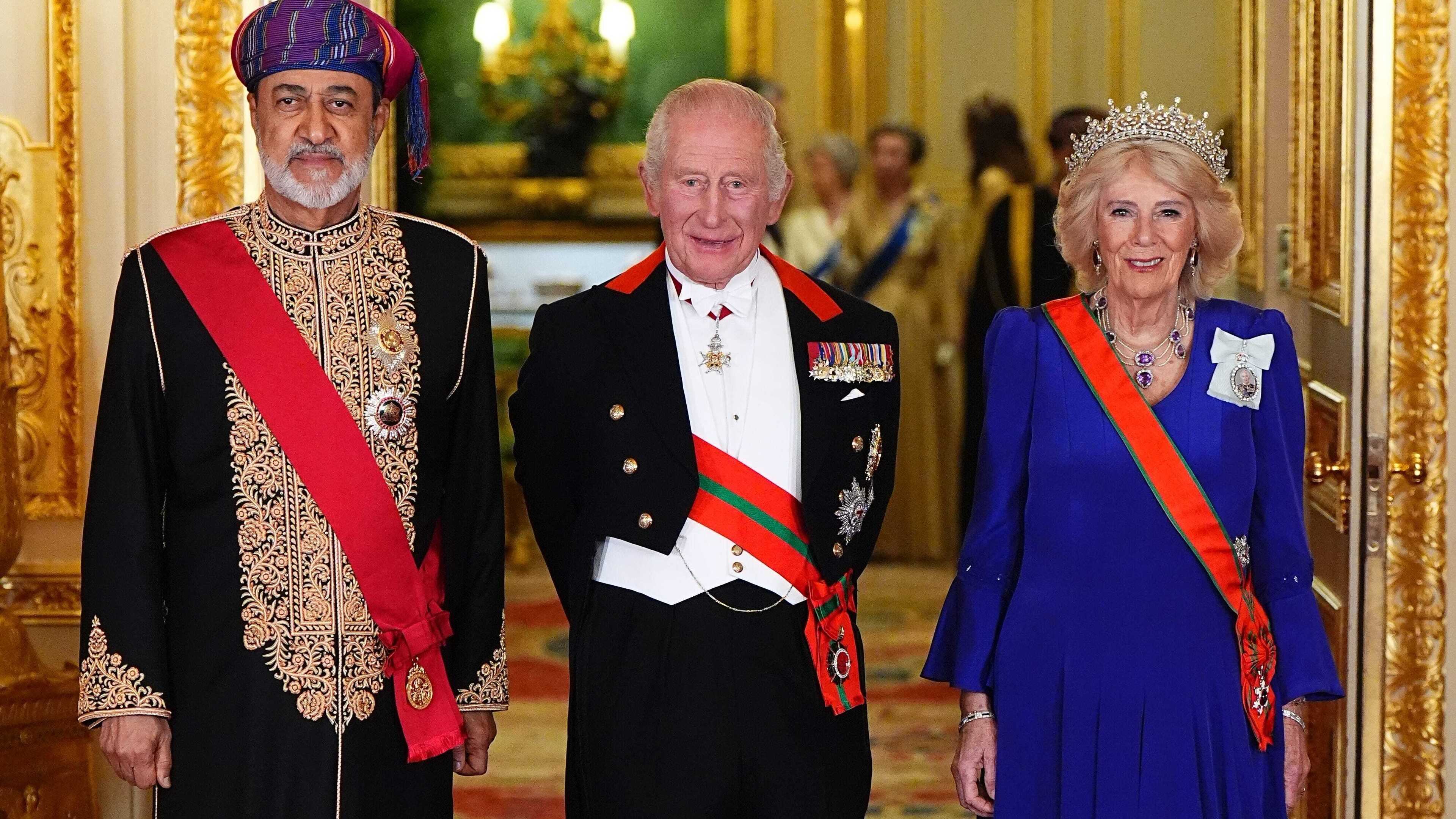 King praises William in banquet speech on day Harry speaks about royal family