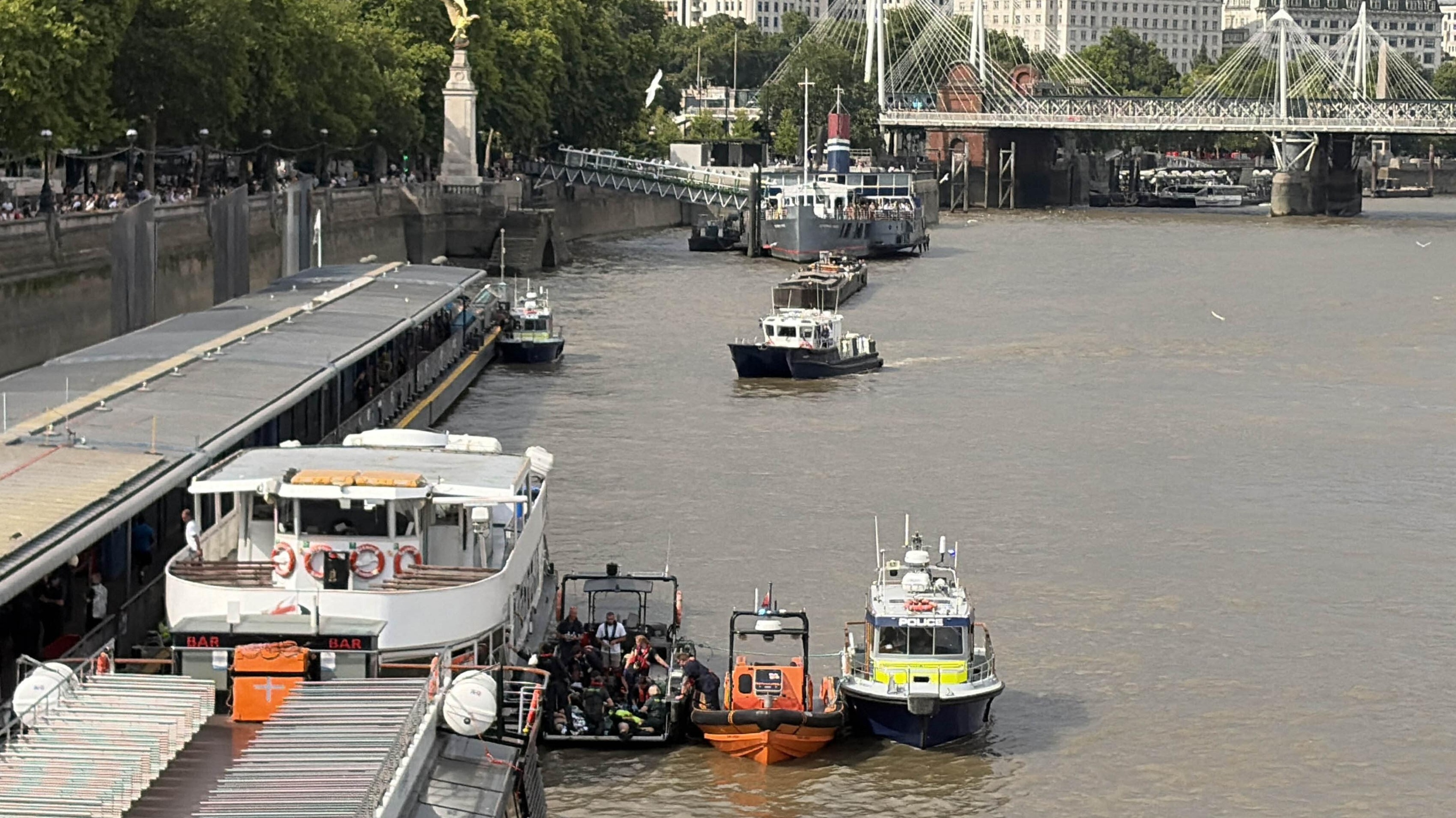 Five officers hurt in police boat crash were responding to ‘person in water’