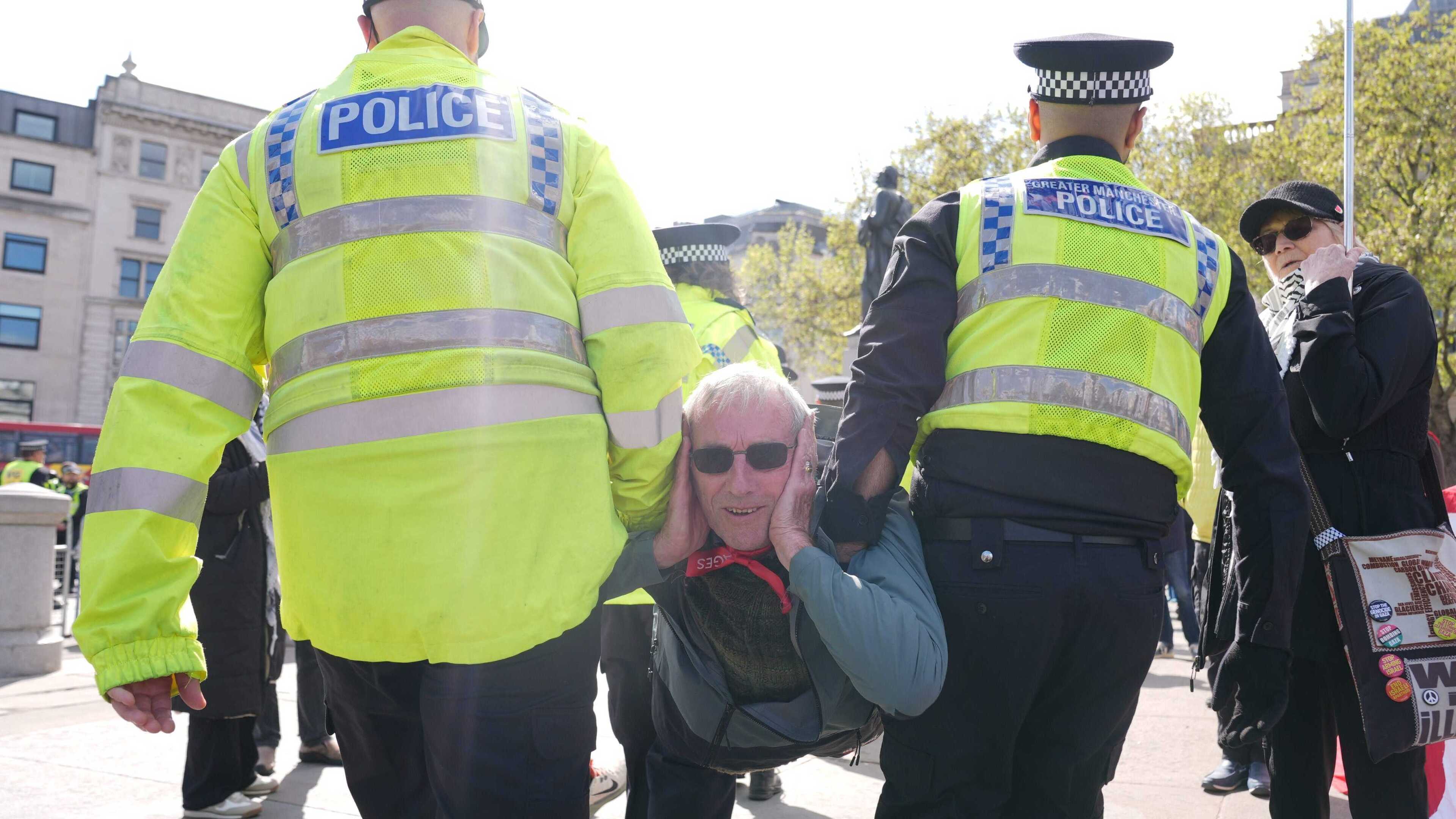 Police arrest 92 people at protest against Palestine Action ban in central London