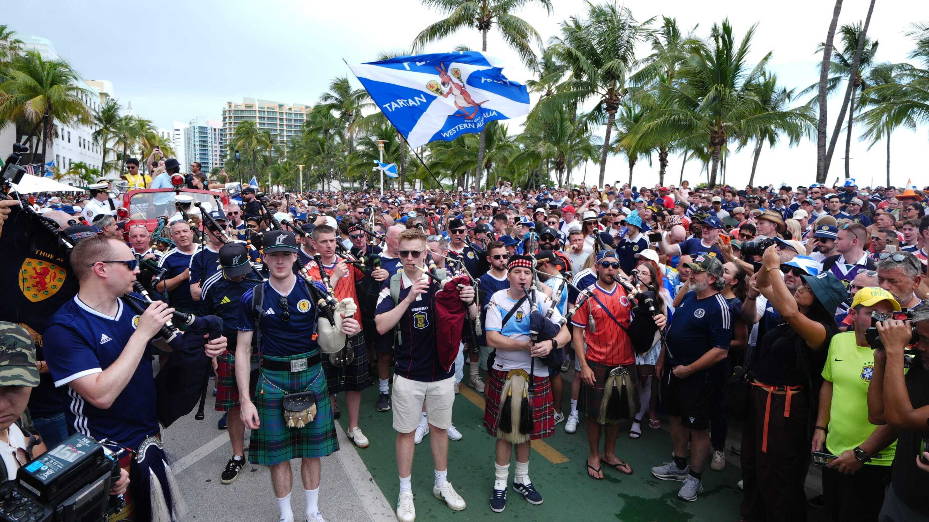 Scottish fans build anticipation for Brazil match in Miami