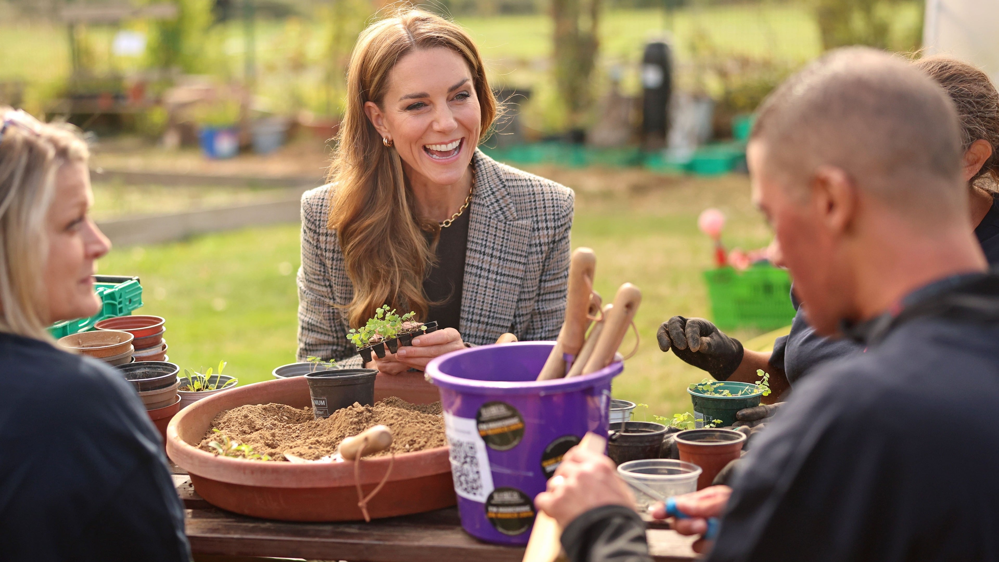 Kate visits recovery charity garden and hears stories from people in addiction recovery