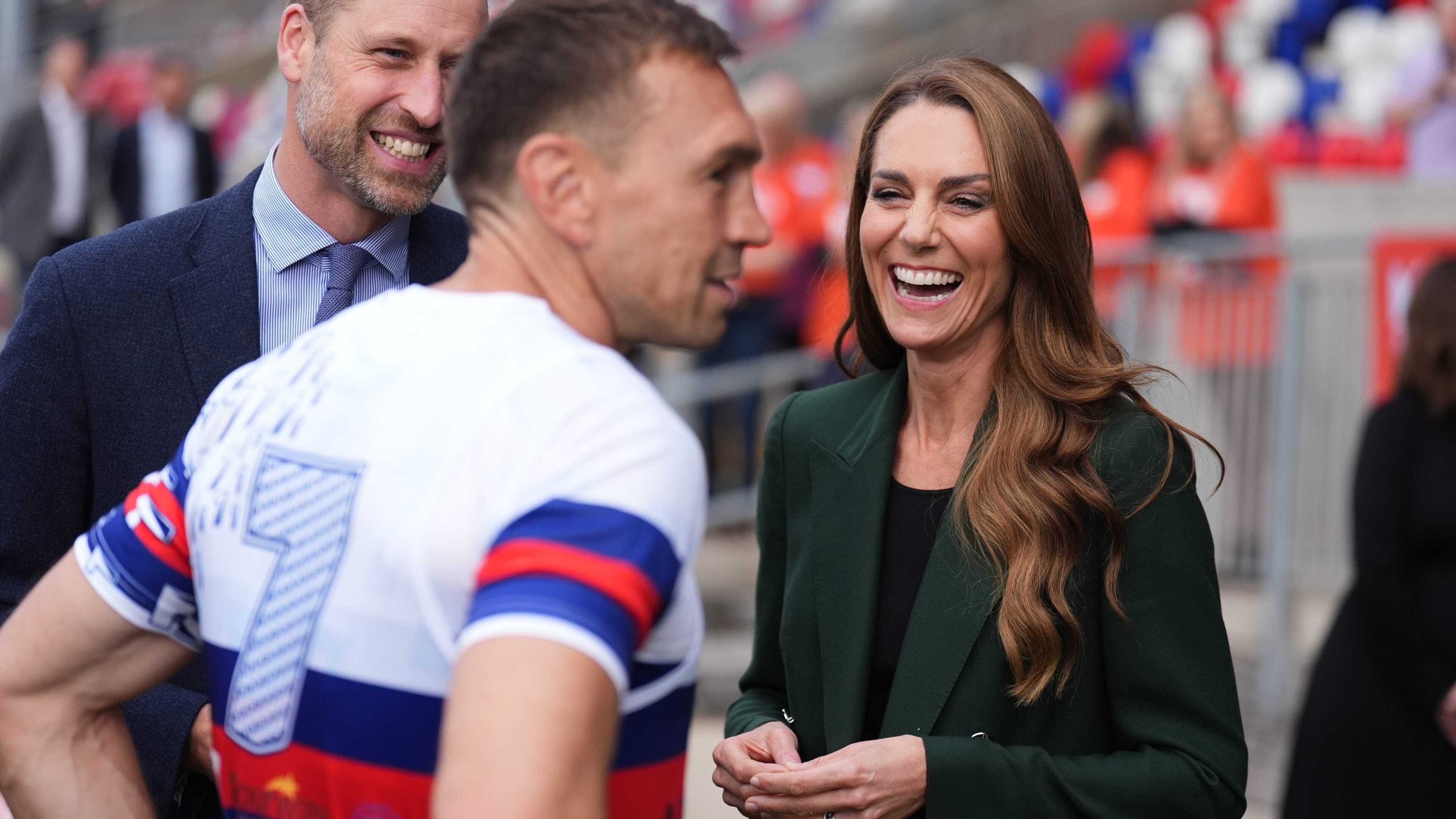 Prince and Princess of Wales surprise Sir Kevin Sinfield with ice-bath moment