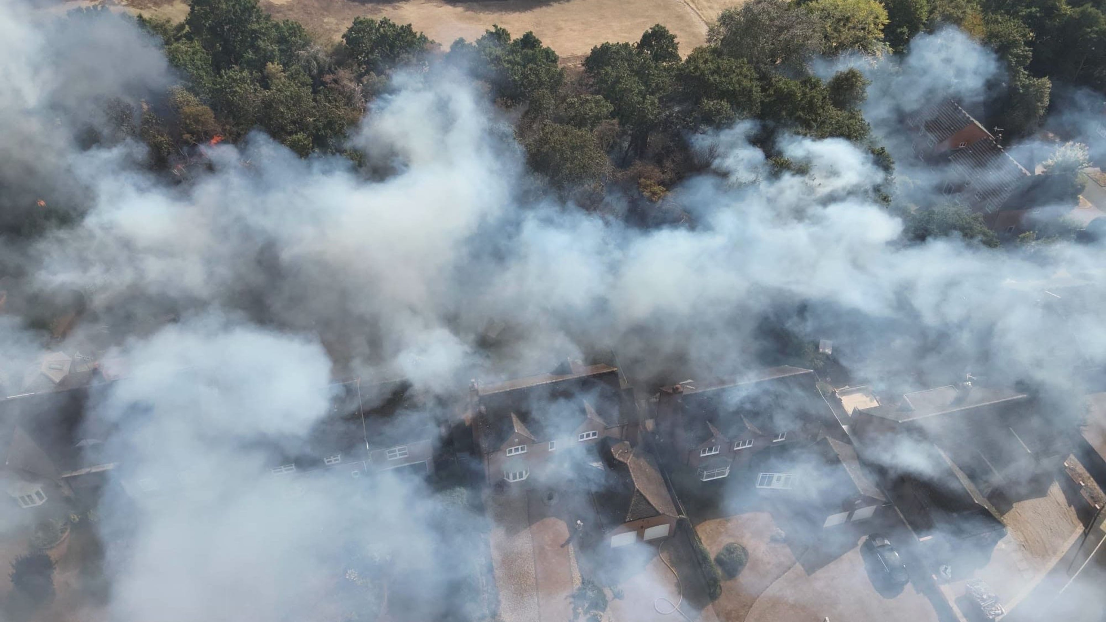 Huge fires tear through West Midlands homes near Stourbridge golf course