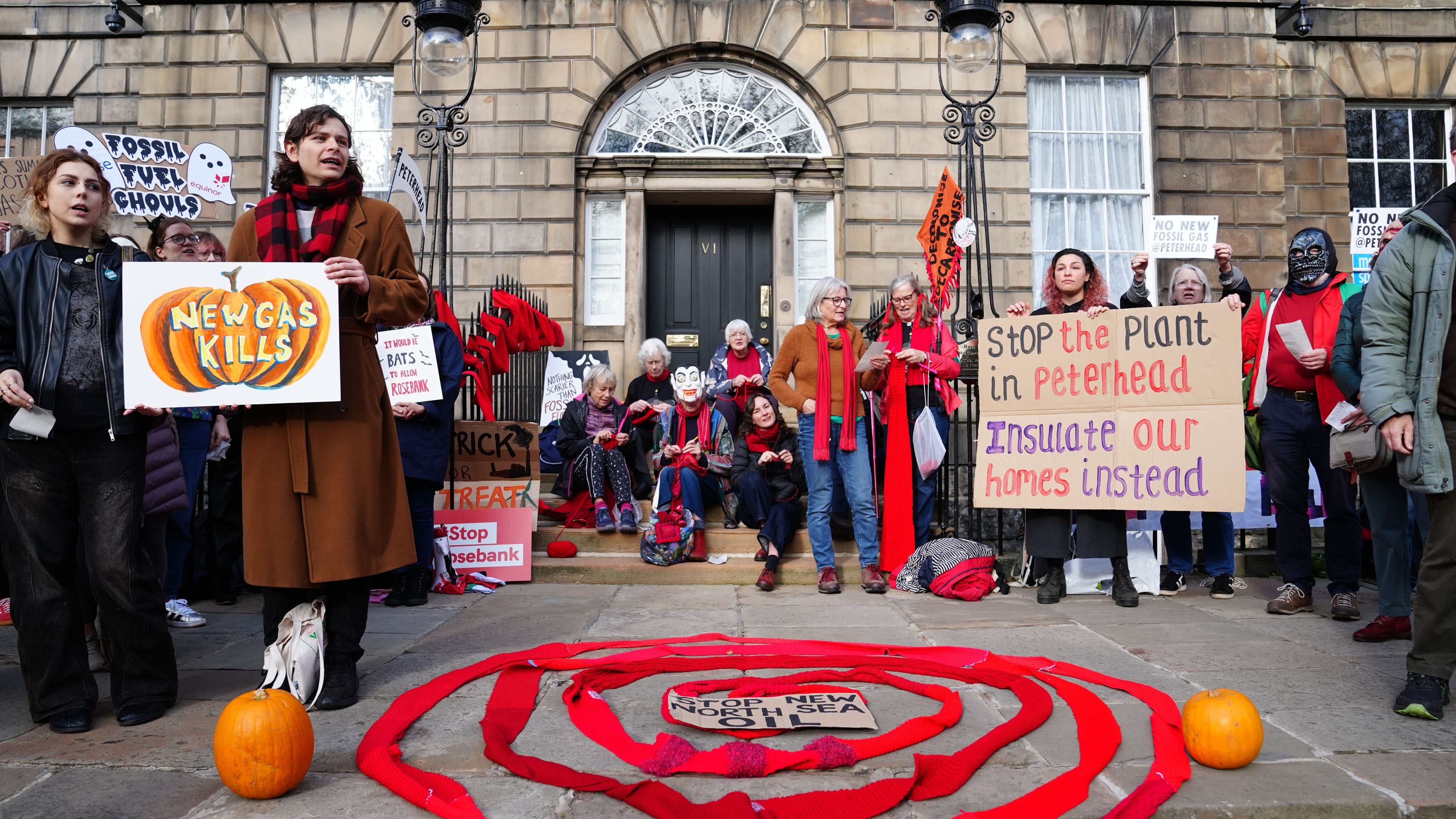 Environmentalists stage Halloween demonstration over ‘scary’ fossil fuels