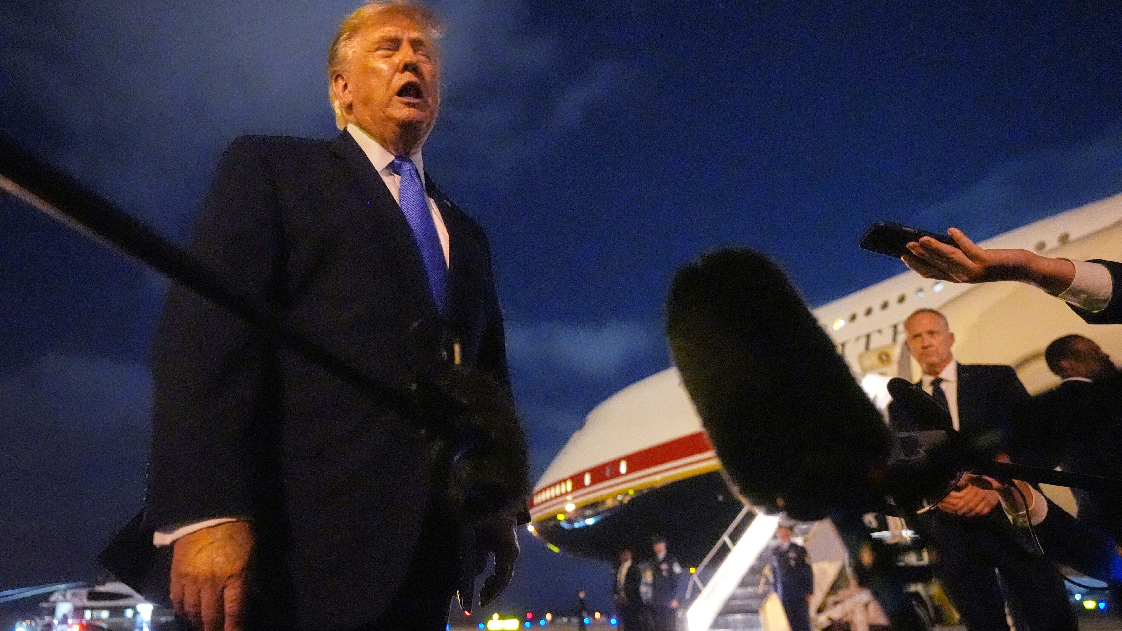 Trump says his secret flight switch was a security call