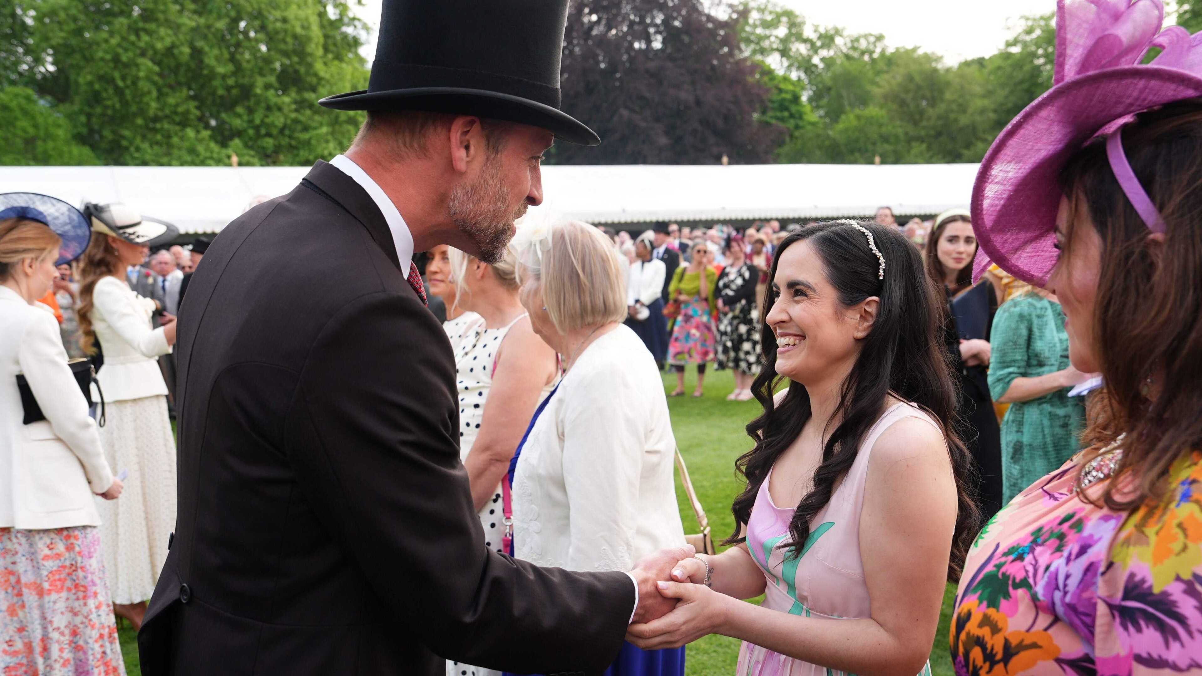 William tells Southport survivor ‘you’re so brave’ at garden party