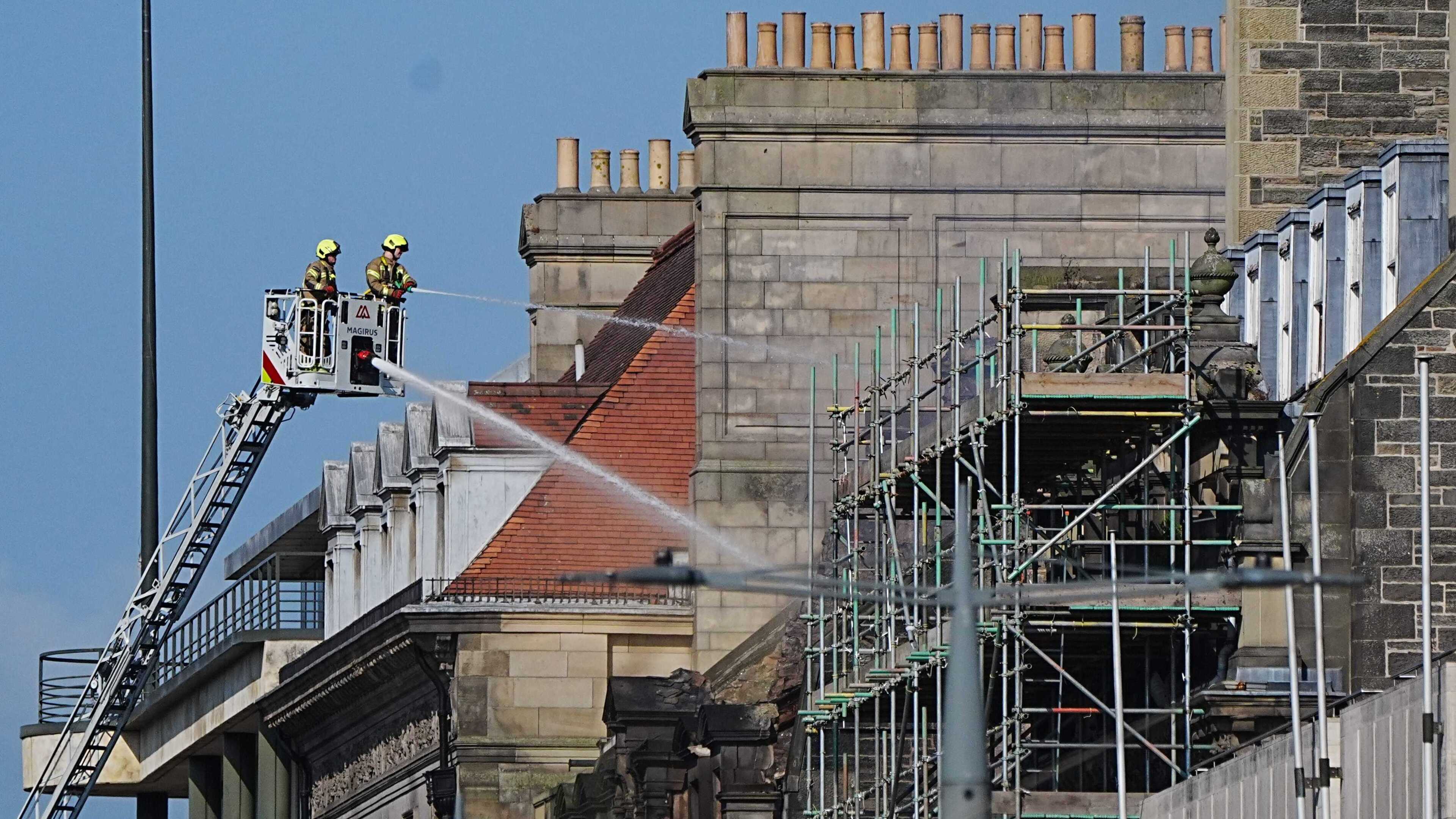 Fire crews remain on Princes Street after blaze damages upper floors