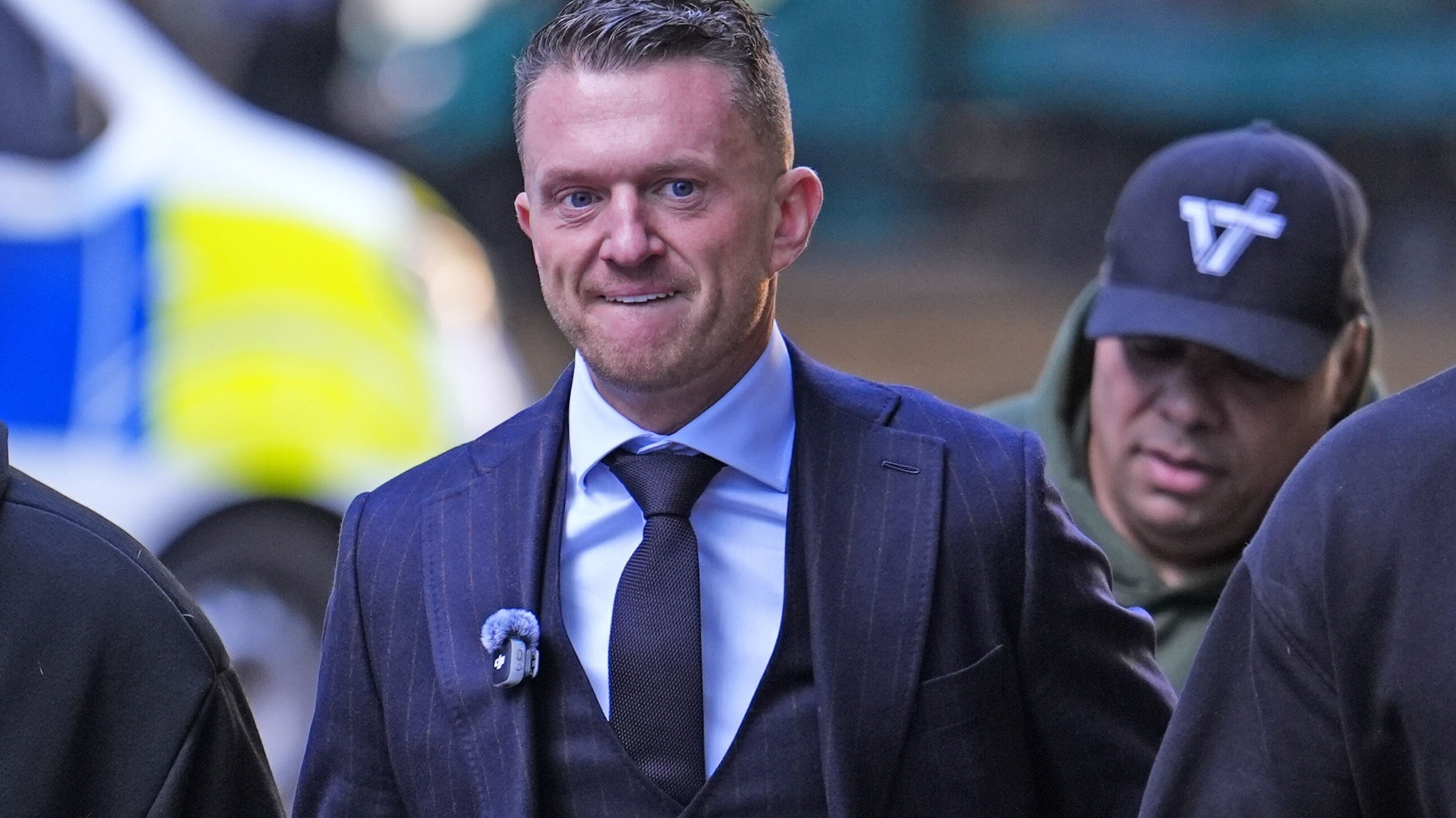 Tommy Robinson appears at Southwark Crown Court over alleged harassment of two journalists