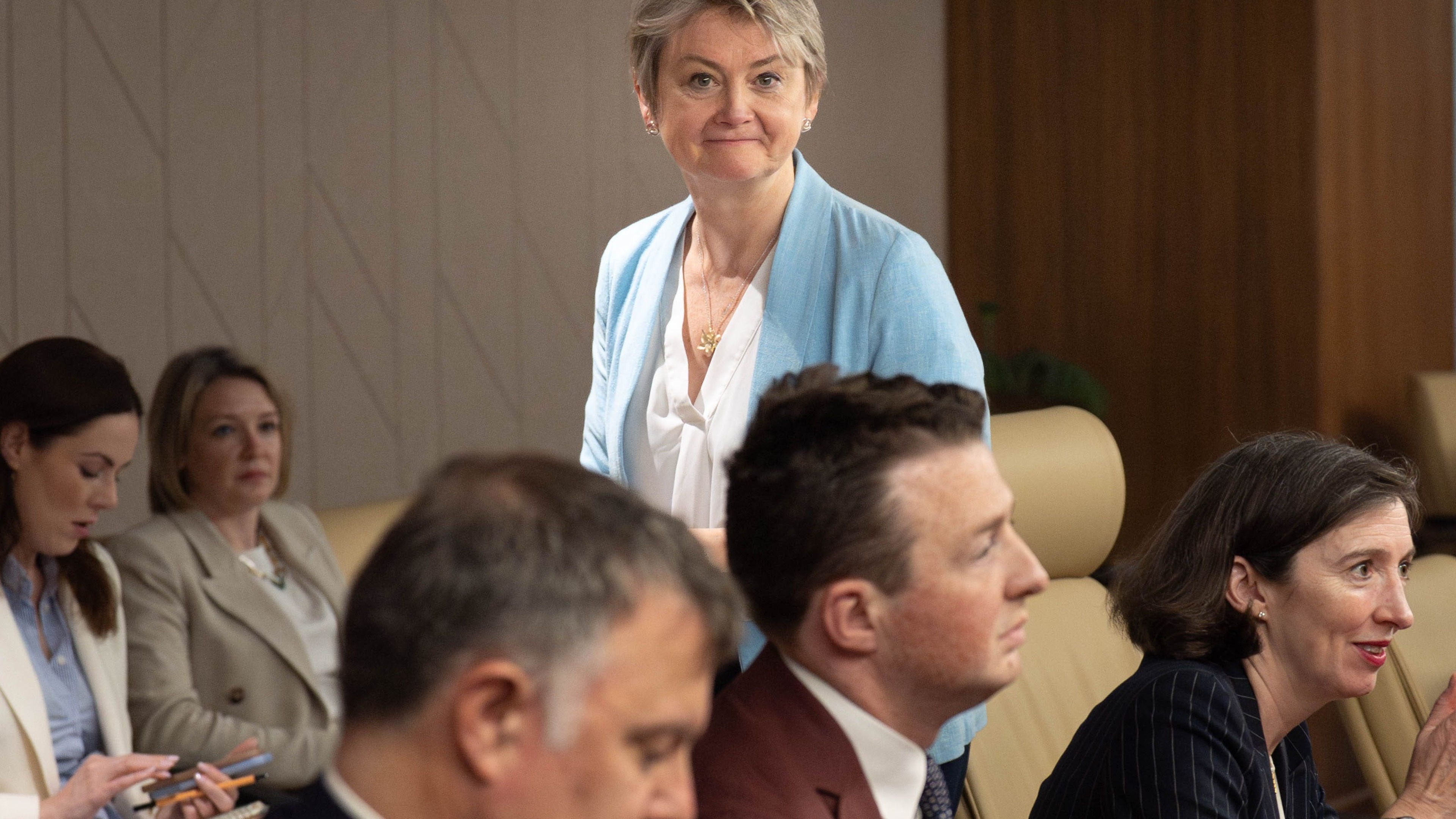 Yvette Cooper rejects call to ban disappearing messages on WhatsApp