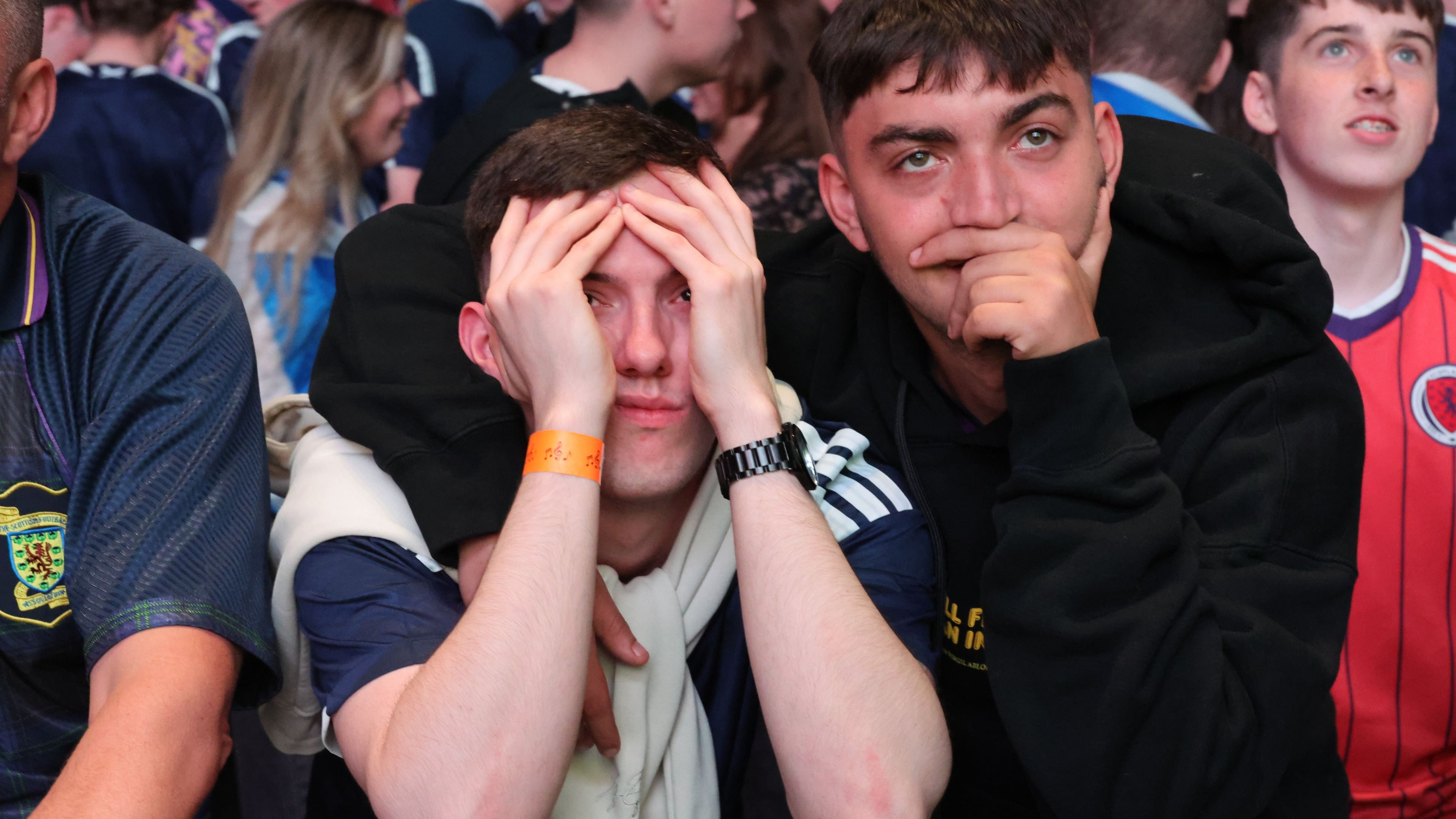 Scotland fans gather for match as team loses to Morocco