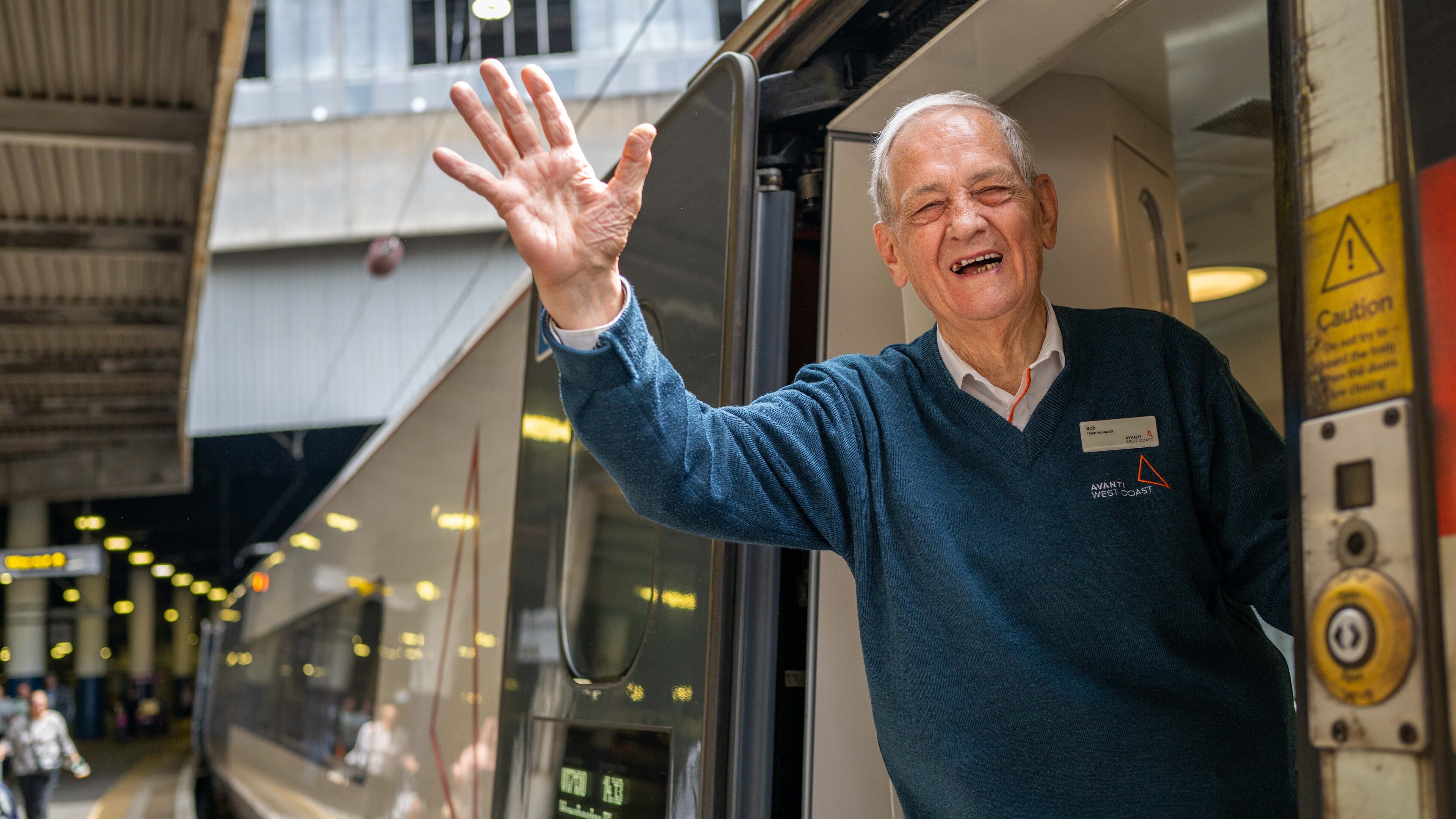 Train manager in his mid-80s says he continues because he enjoys the work