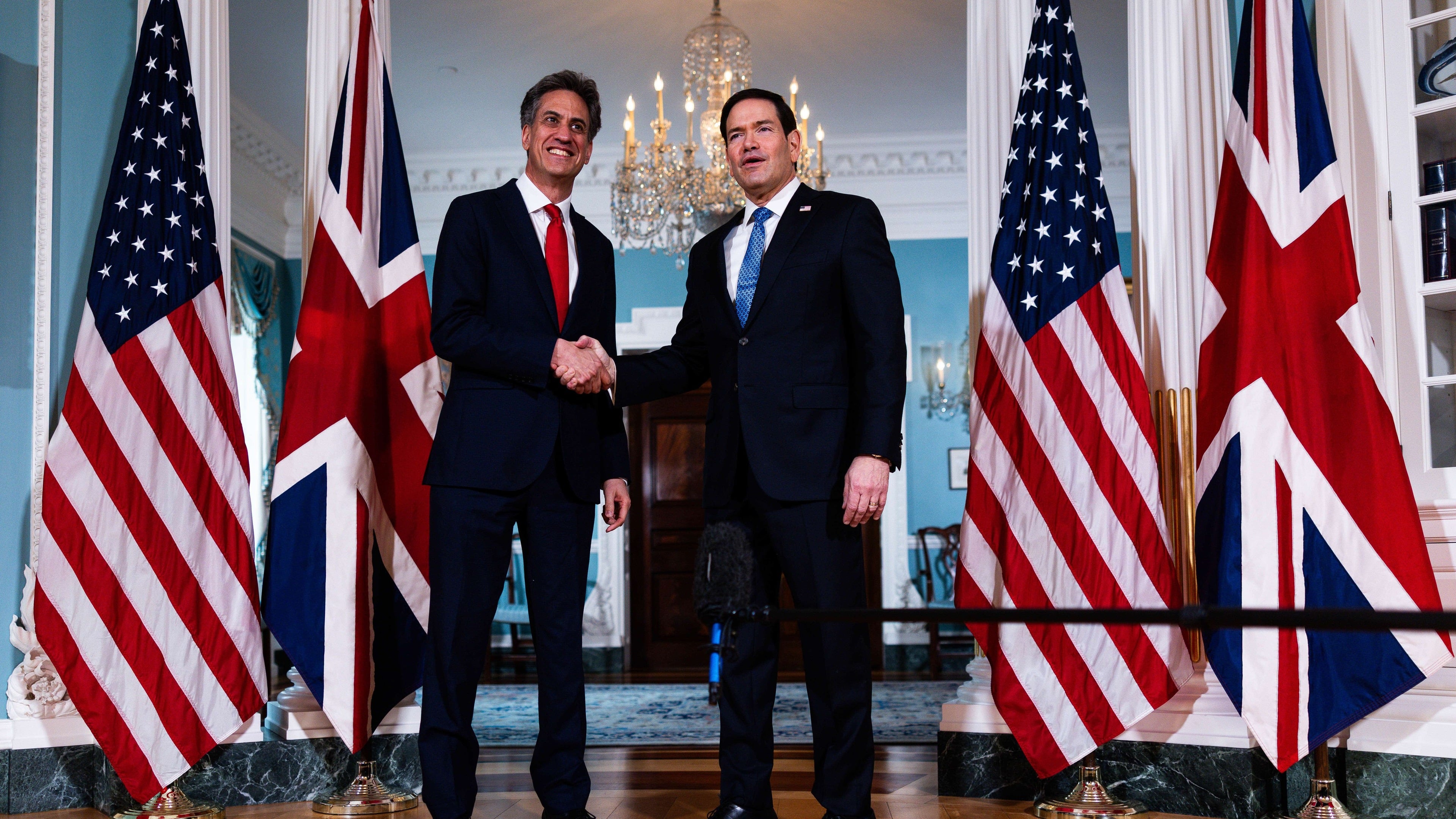 Ed Miliband avoids questions on past Trump comments during Washington trip
