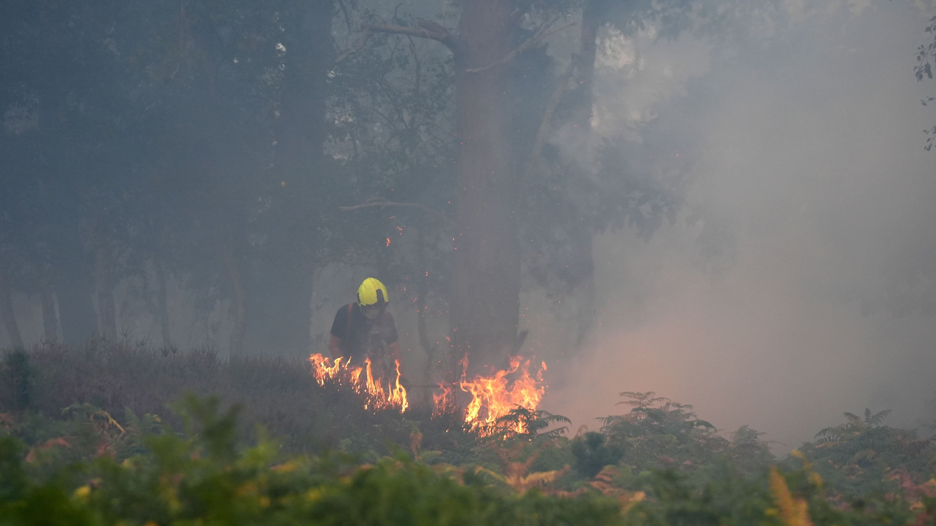 Firefighters make progress battling Suffolk wildfire expected to last two more days