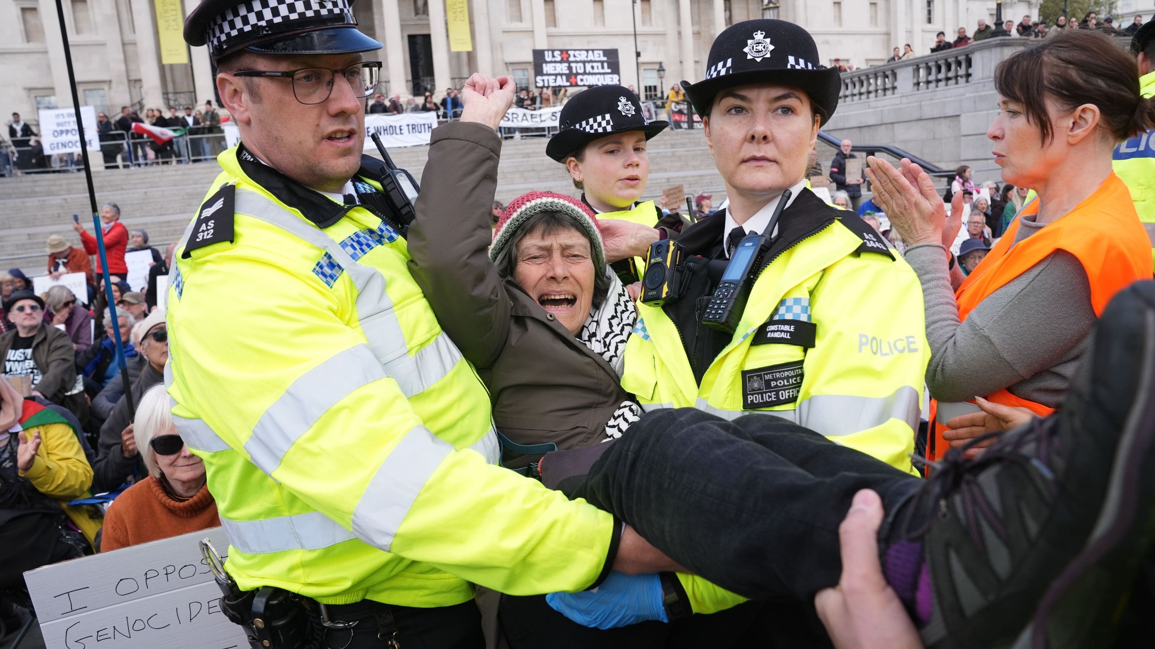 Police make arrests at protest against Palestine Action ban in central London