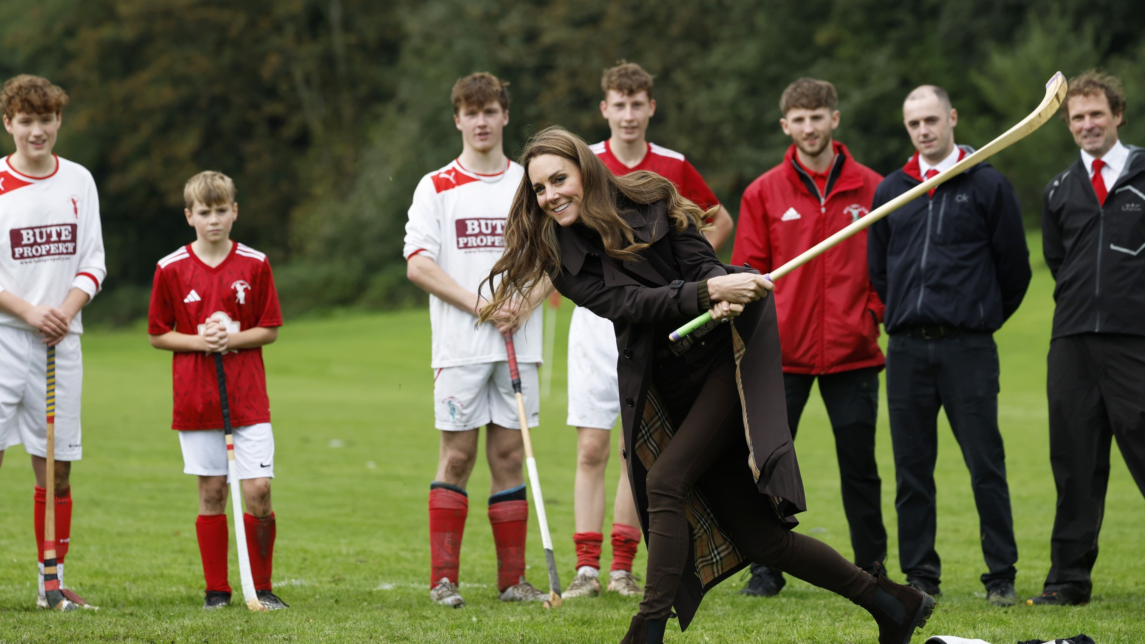 Prince William and Kate play shinty during visit to Scotland’s Isle of Bute