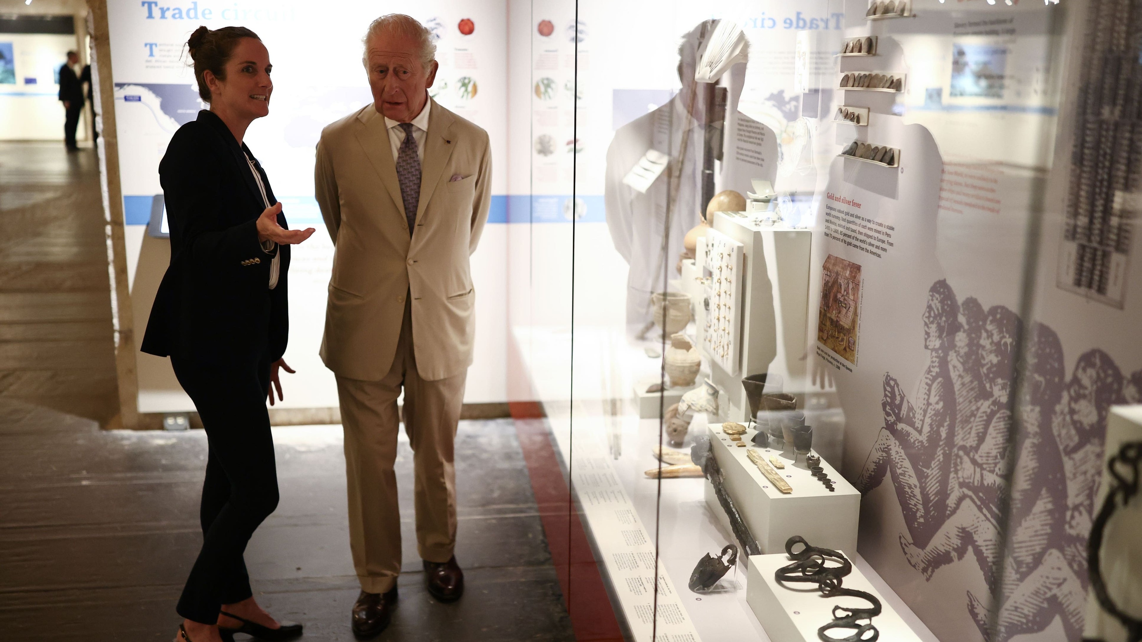Charles views slavery artefacts during colourful welcome to Bermuda
