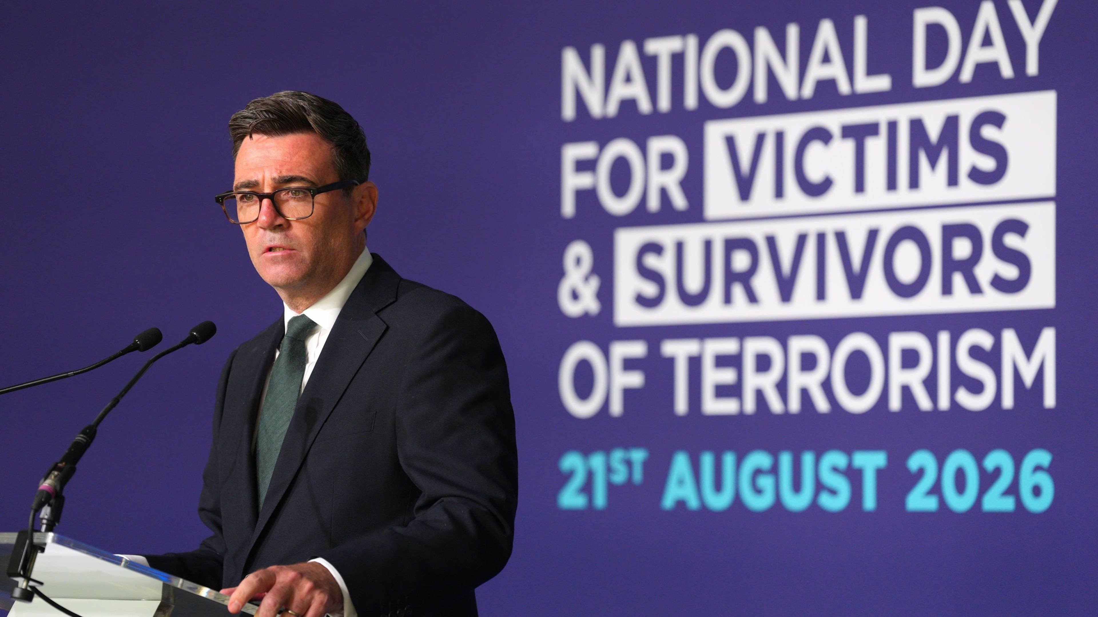 Burnham tells terrorism survivors “we stand with you” at inaugural national day