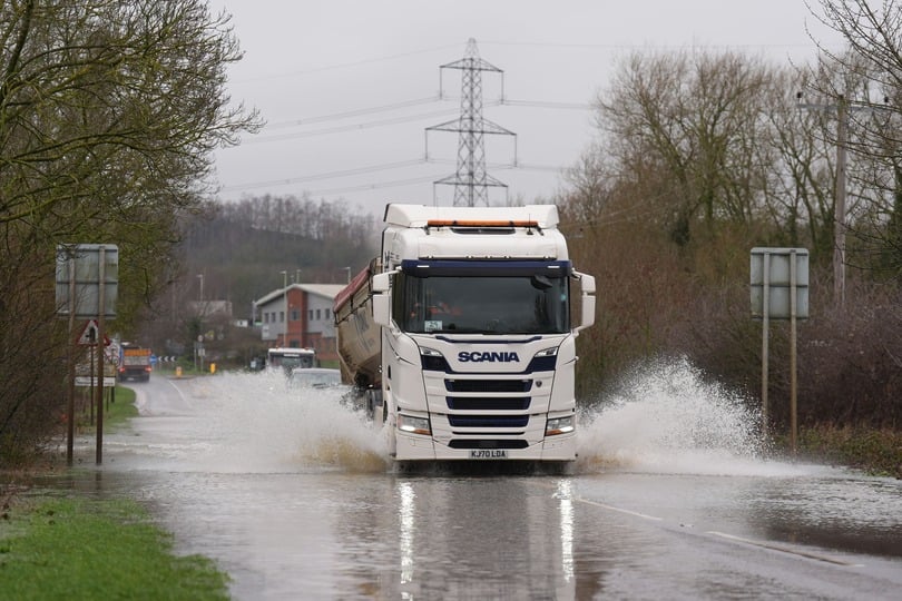 The Met Office said the heavy rain could cause flooding (PA)