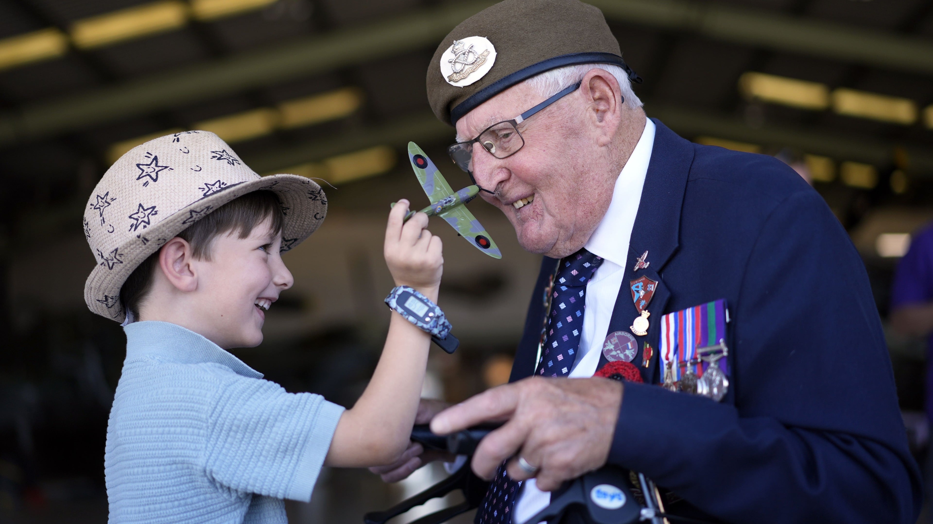 Second World War veterans fly Spitfires together for commemorative flight