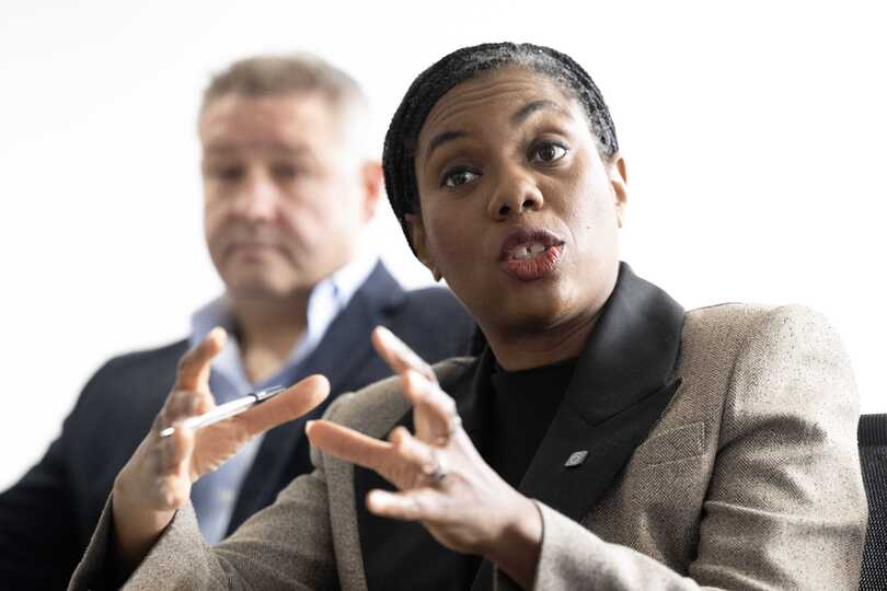 Kemi Badenoch was speaking to the Police Federation (Lesley Martin/PA)