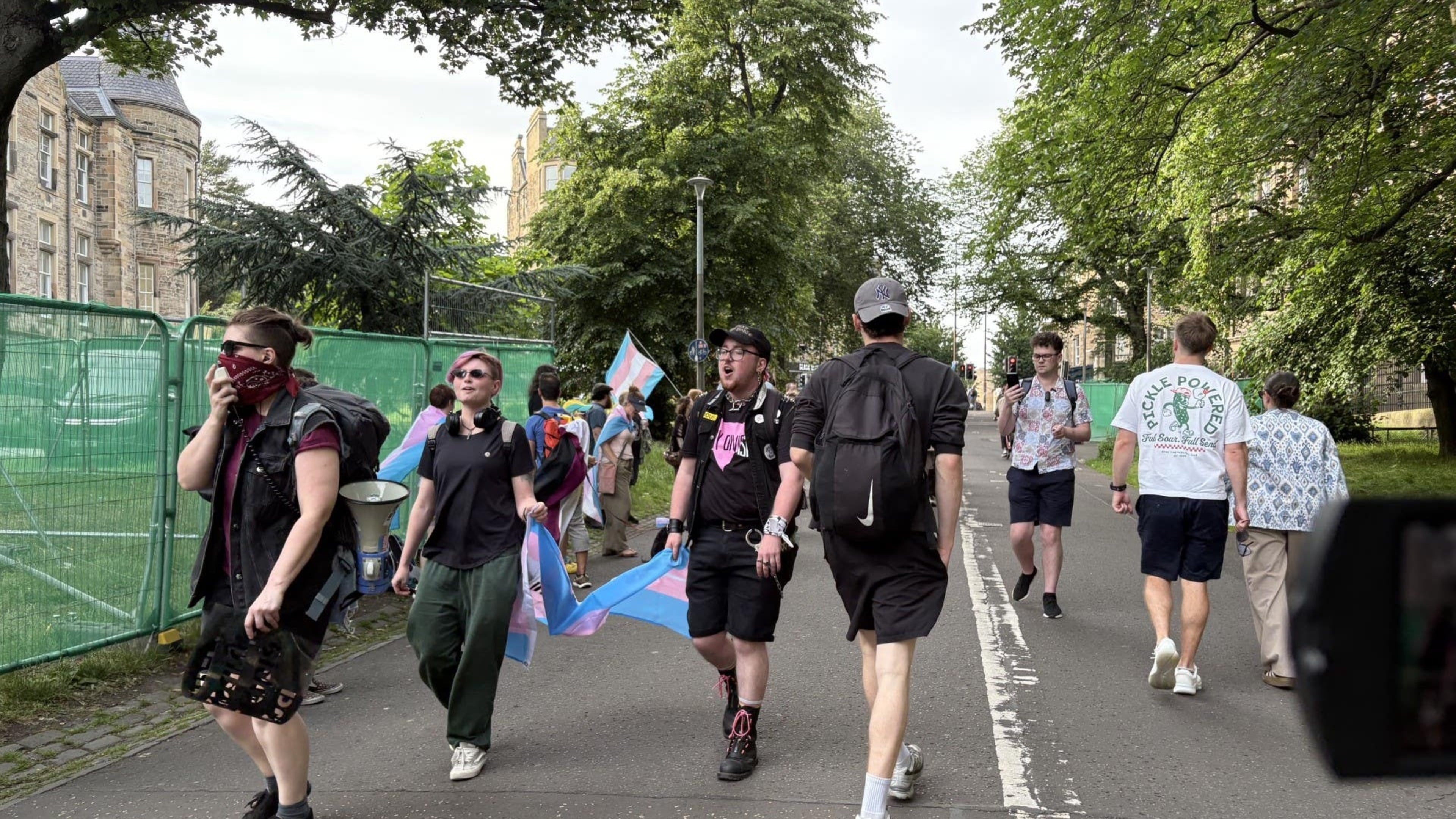 Campaigners protest as UK trans guidance scrutiny period ends in Edinburgh