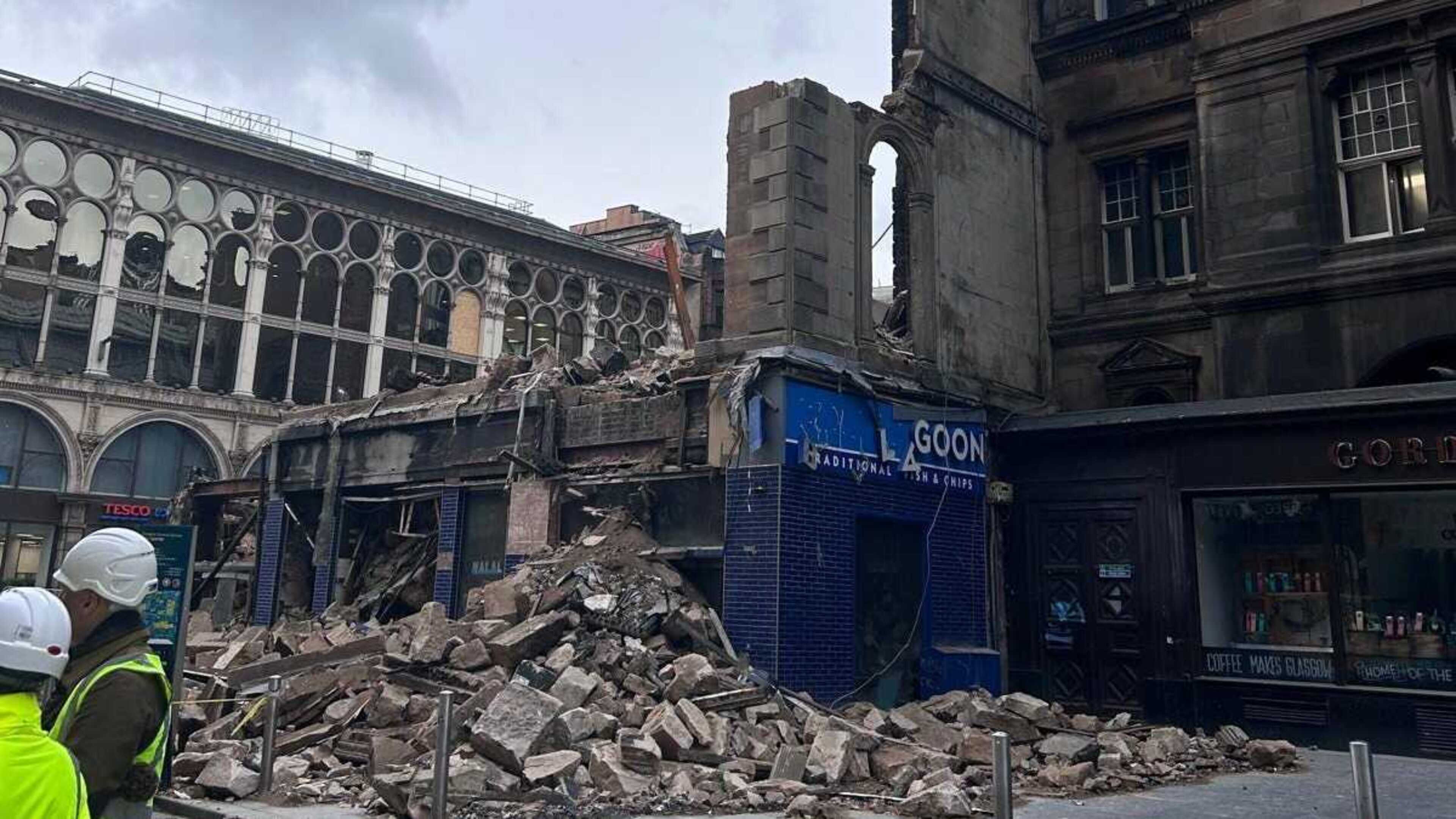 Fire-hit Union Corner site near Glasgow Central may reopen later this year