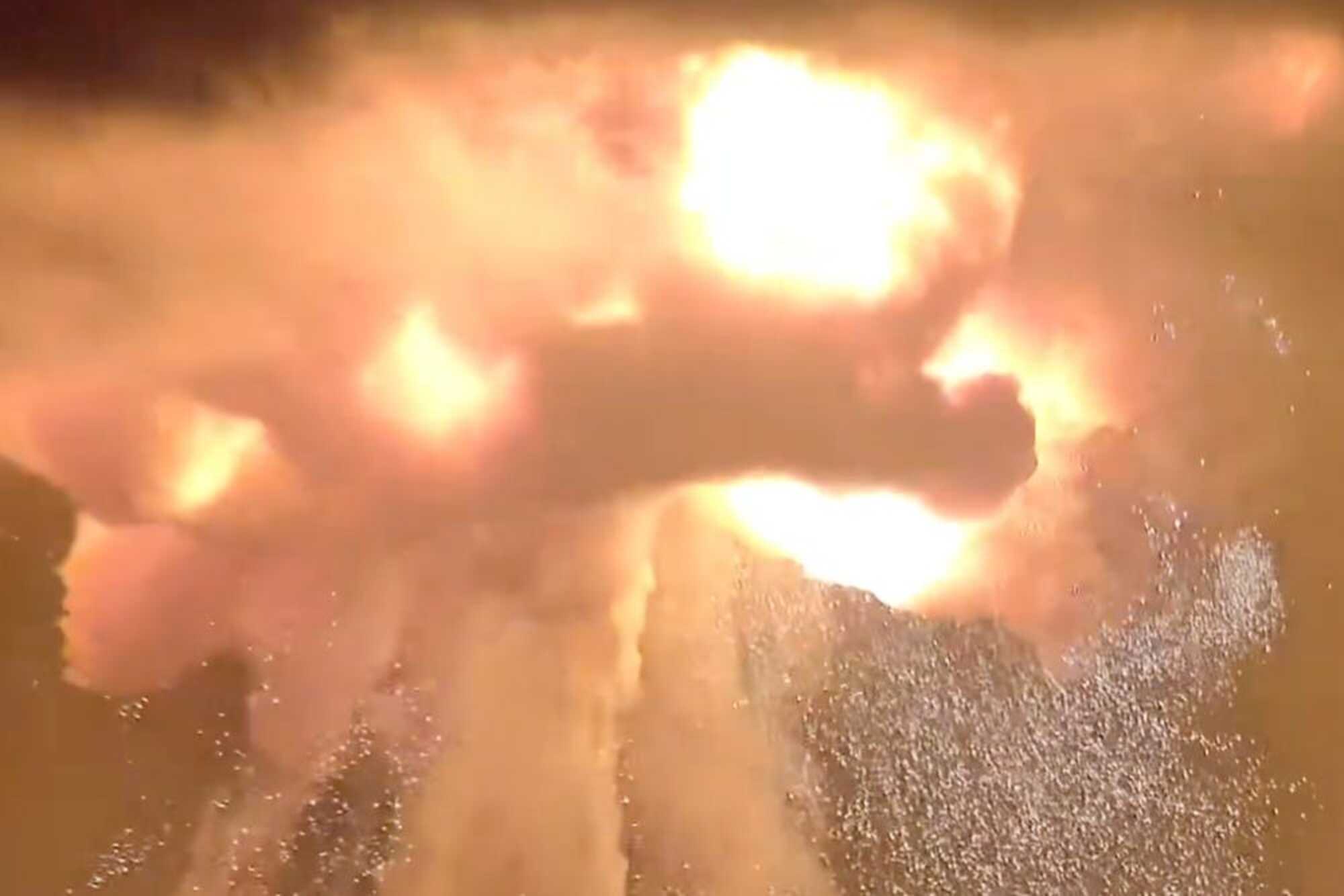 Blue Origin rocket explodes on launch pad during engine-firing test