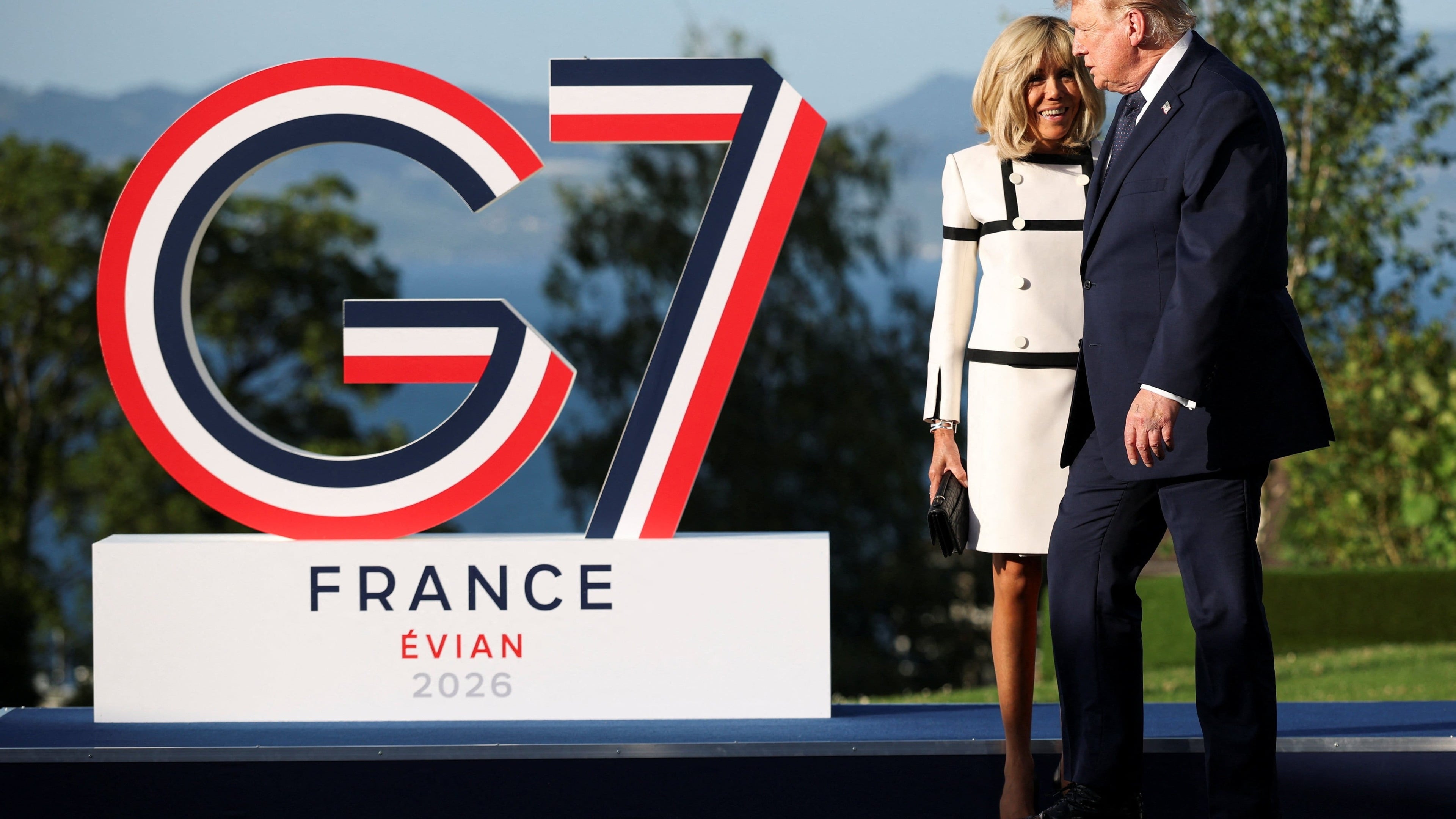 Trump arrives at G7 summit seeking momentum after Iran deal announcement