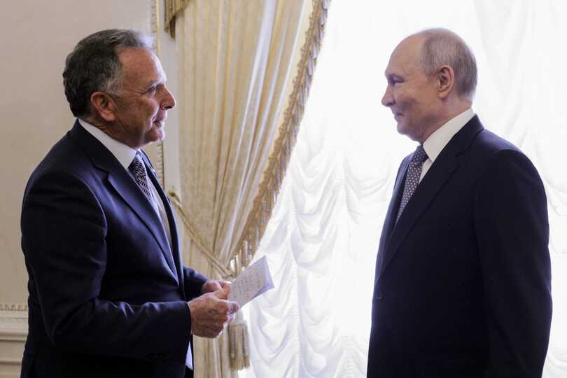 US envoy Steve Witkoff speaking to Russian President Vladimir Putin (Gavriil Grigorov, Sputnik, Kremlin Pool Photo via AP)