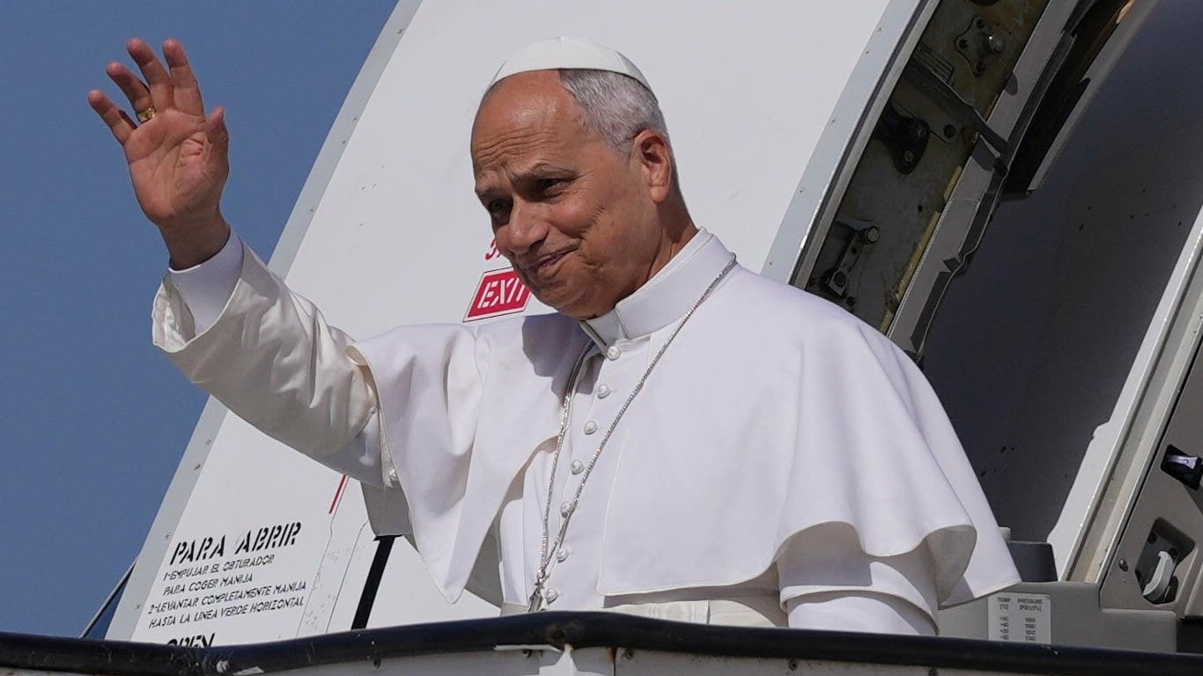 Pope Leo XIV visits Canary Islands site where migrants slept in squalor