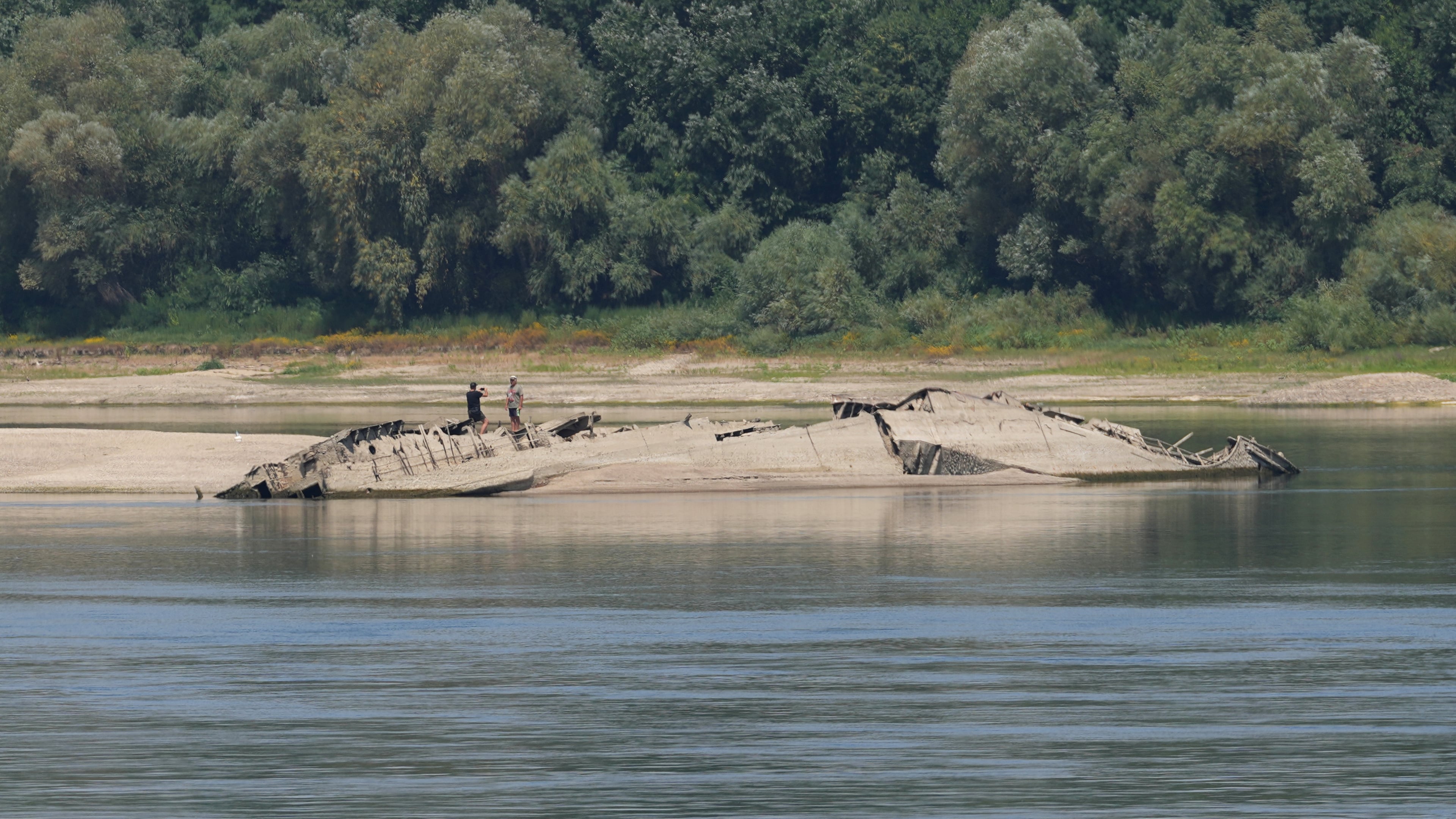 Nazi warship found in Danube drought