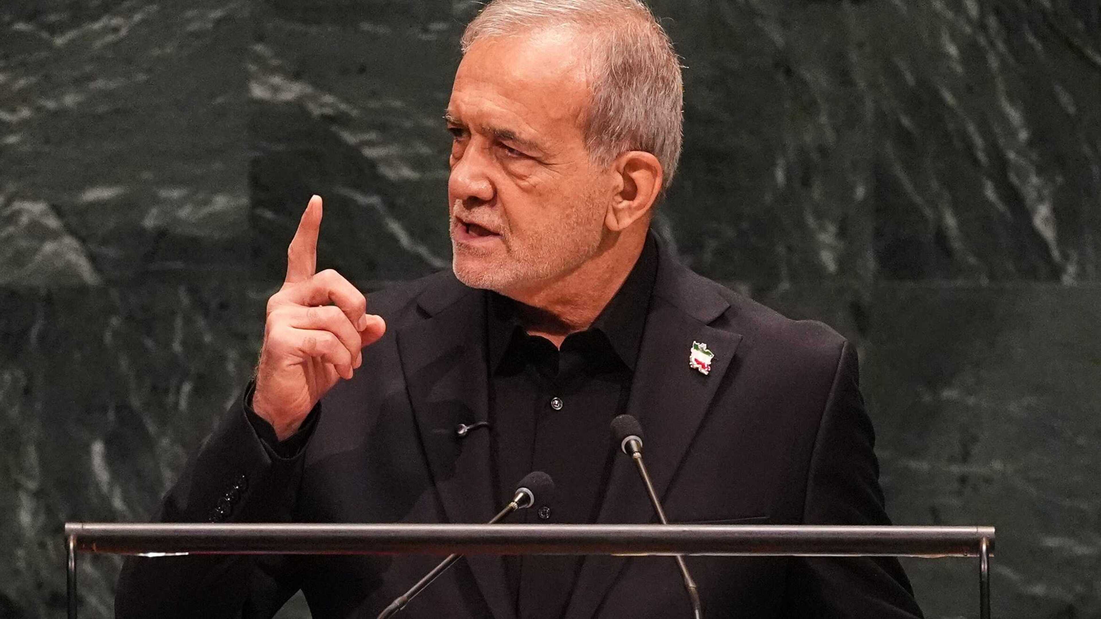 Iran’s president delivers rare wartime UN speech calling Iranians “victims of terrorism”