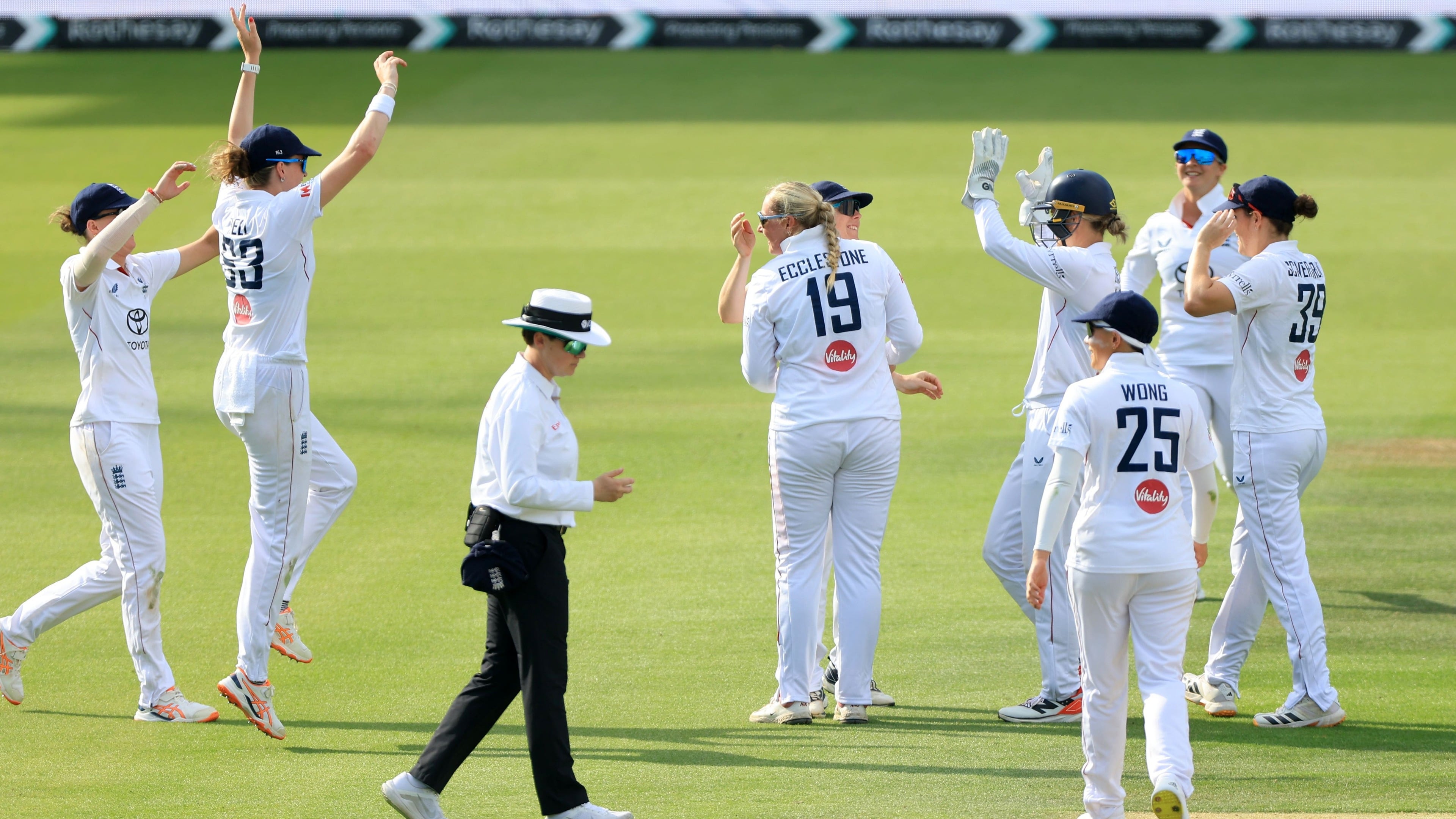 Sophie Ecclestone makes England record books in wicket haul against India