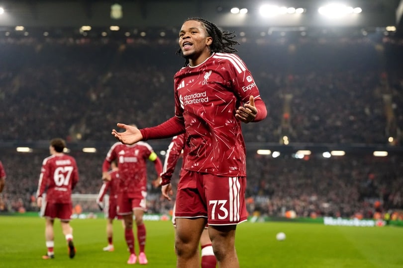 Liverpool’s Rio Ngumoha relished his performance against Villarreal (Nick Potts/PA)