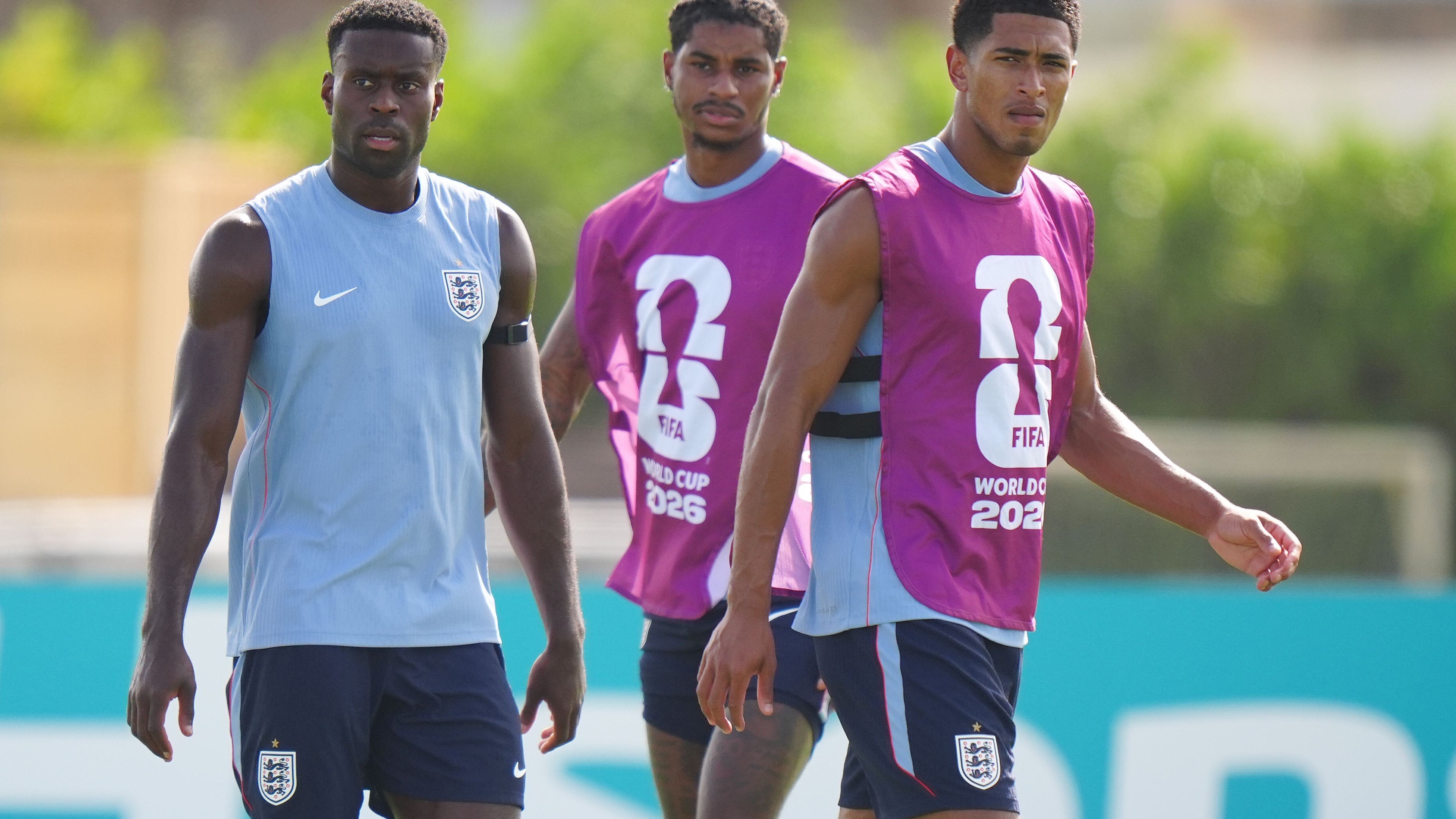 Marc Guehi and Declan Rice join England training ahead of Norway quarter final