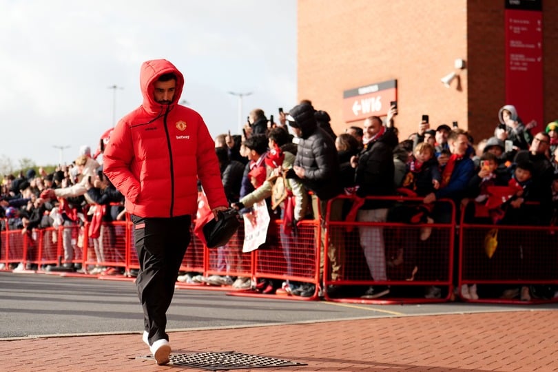 Manchester United’s Bruno Fernandes arrives at the ground ahead of the Bournemouth match (Martin Rickett/PA)