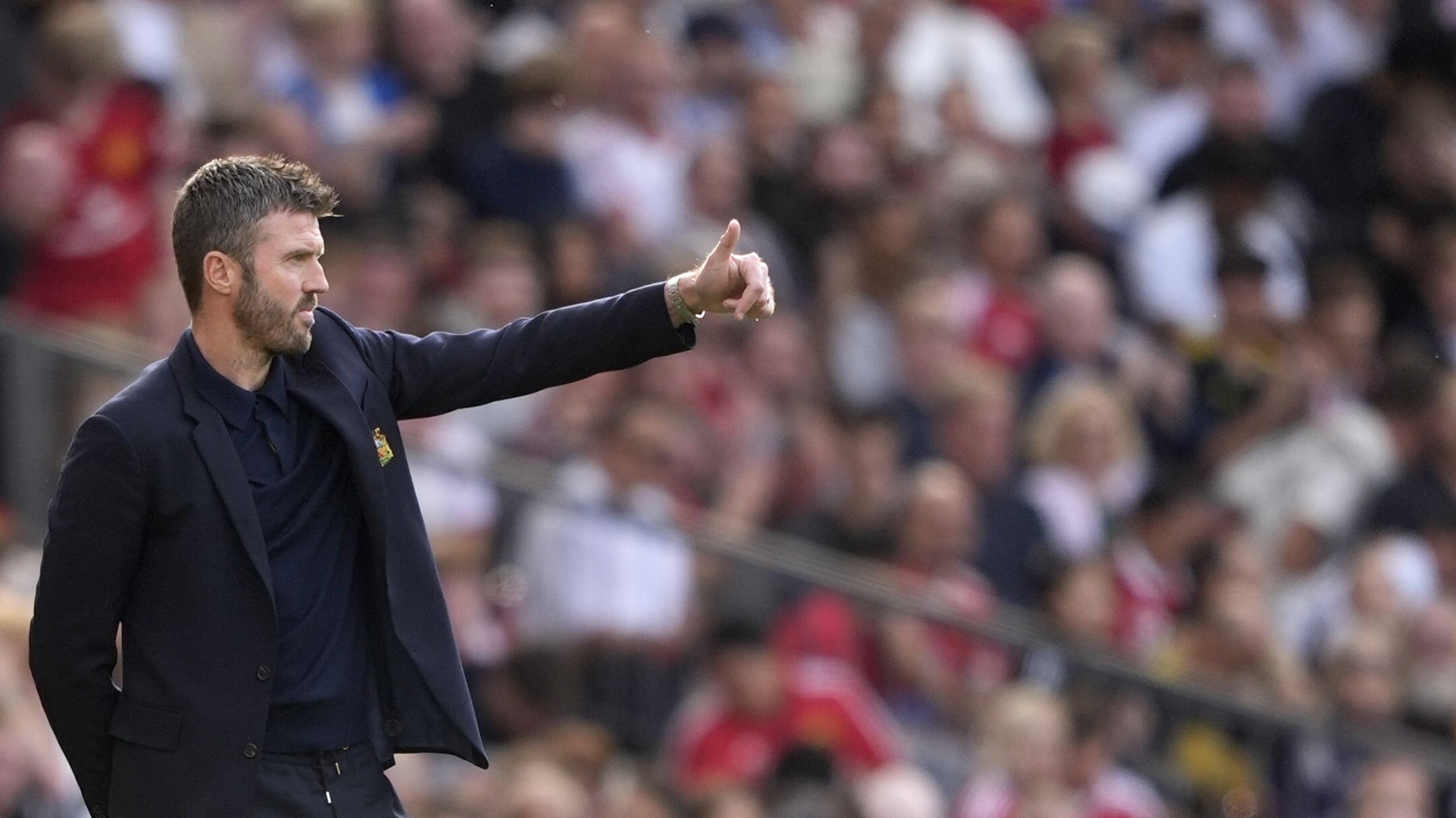 Michael Carrick reacts to decision to allow Erling Haaland derby goal