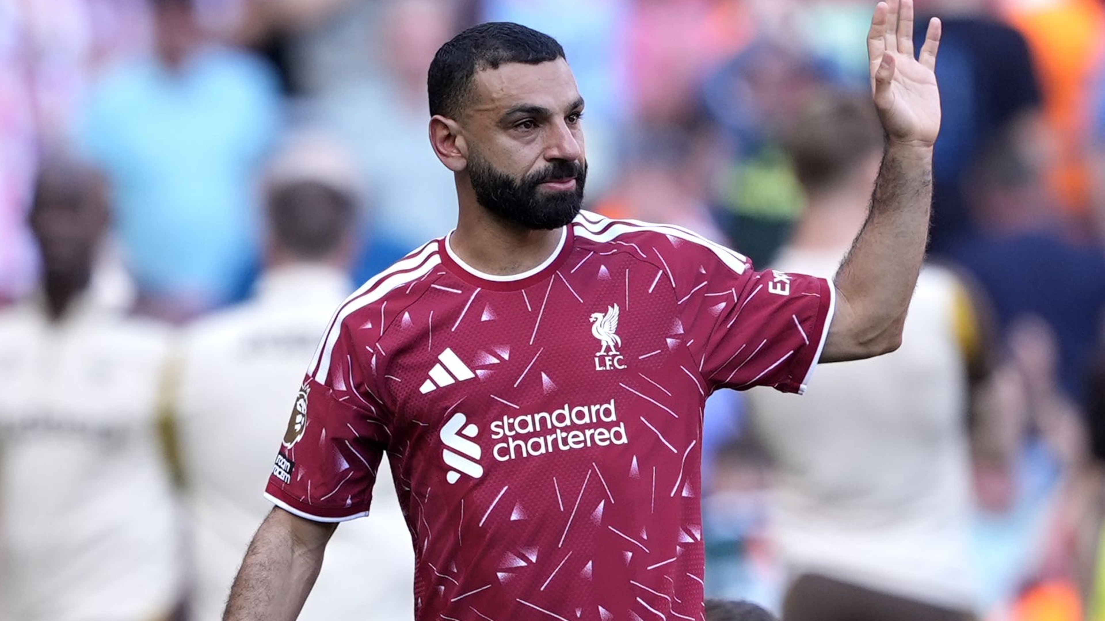 Mohamed Salah given guard of honour as he bids farewell to Liverpool