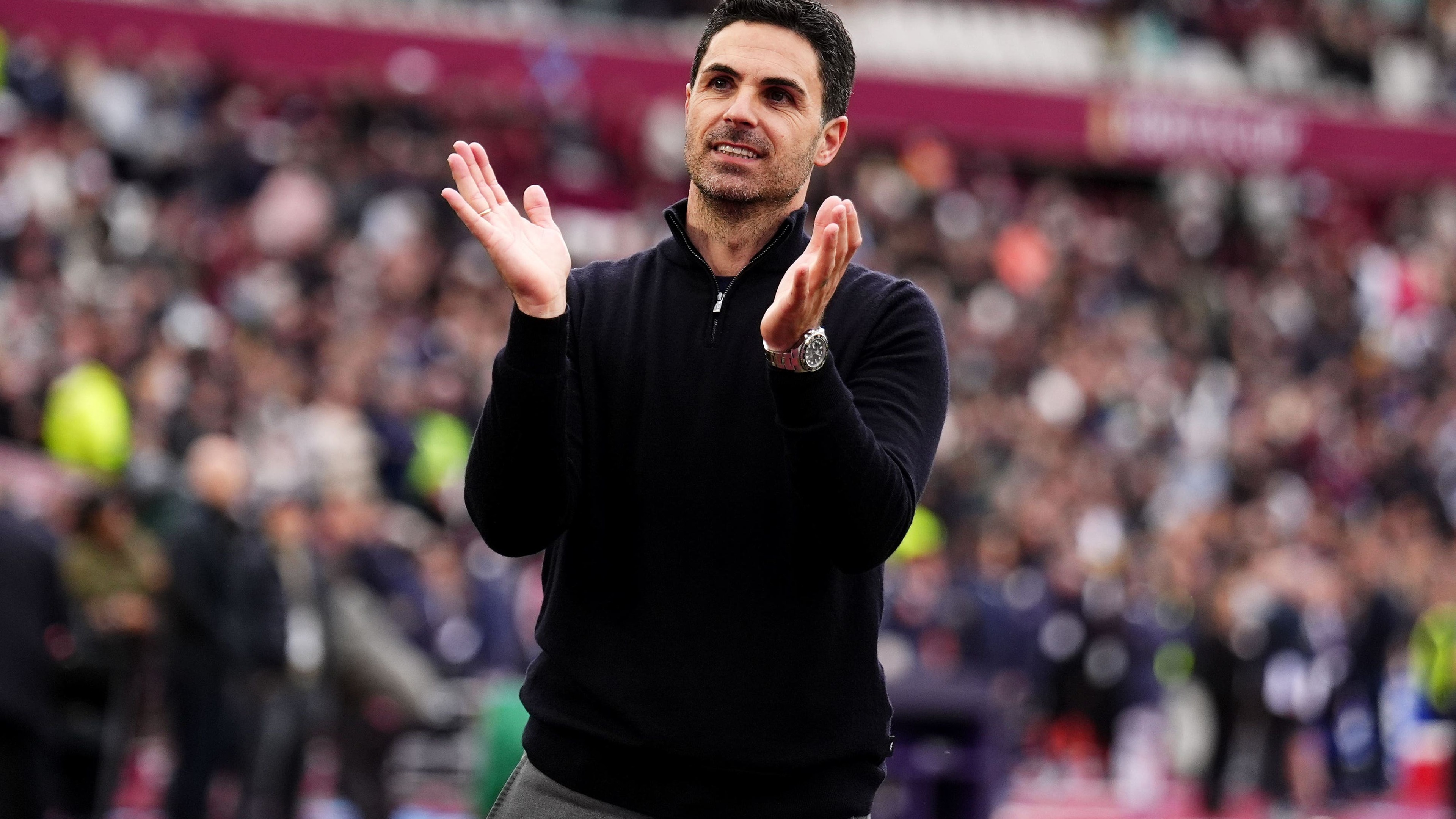 Arsenal’s Mikel Arteta applauds ‘brave’ officials after narrow win at West Ham