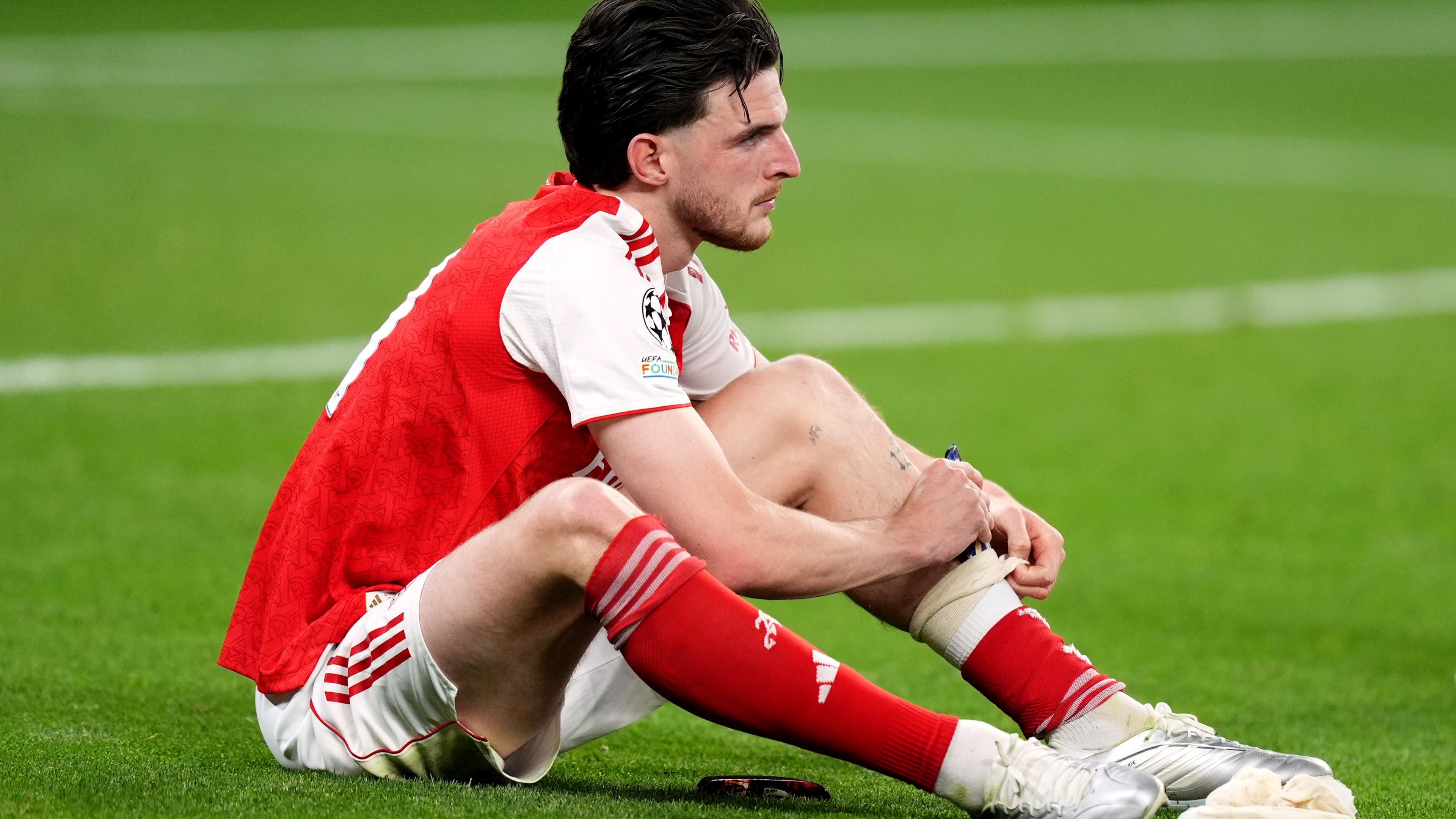 Declan Rice devastated but ‘proud’ of Arsenal after Champions League defeat