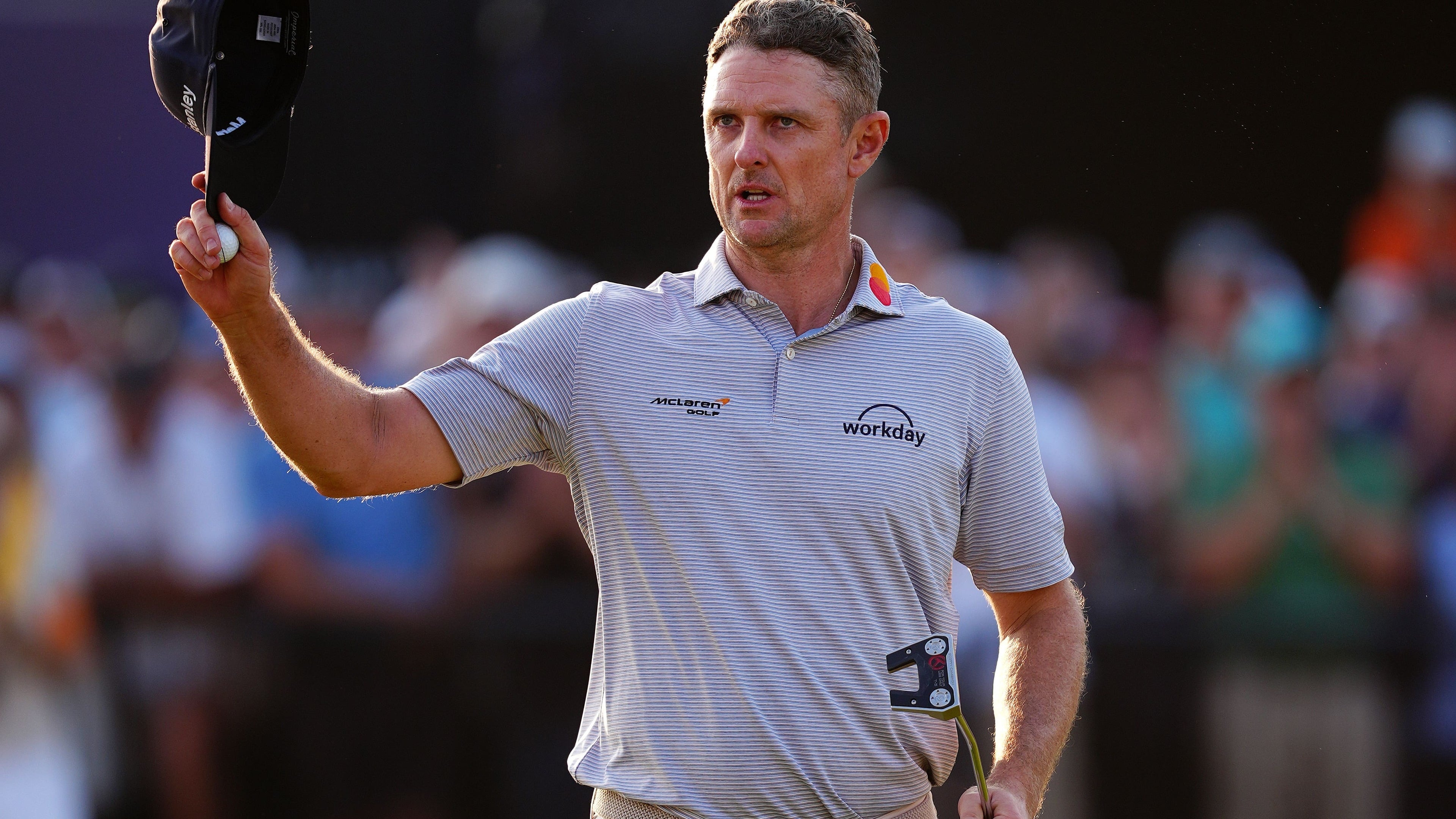 Justin Rose shoots a five-birdie second round at the Tour Championship